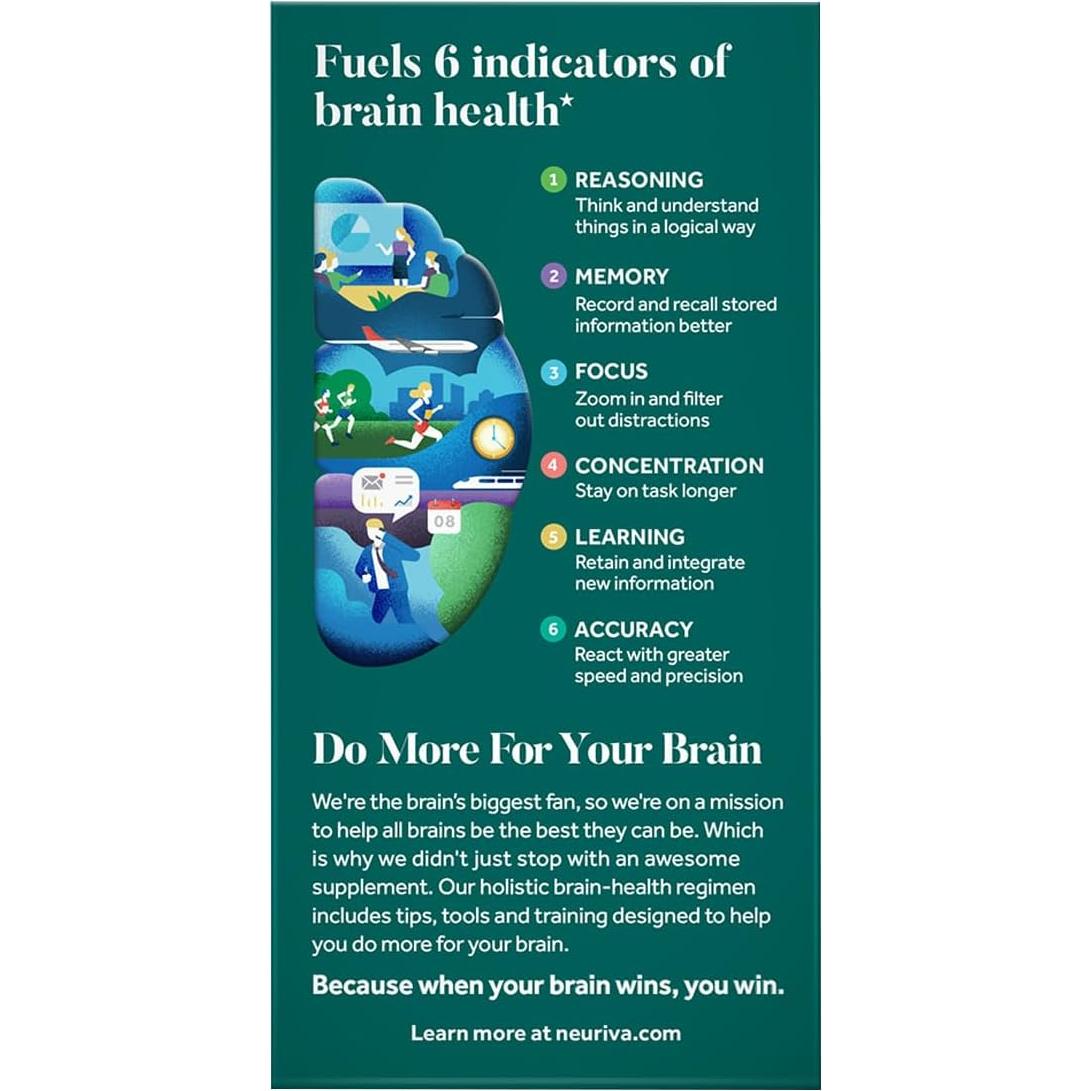 Neuriva Plus Suplemento Cerebral 30 Cápsulas - Enfoque y Memoria