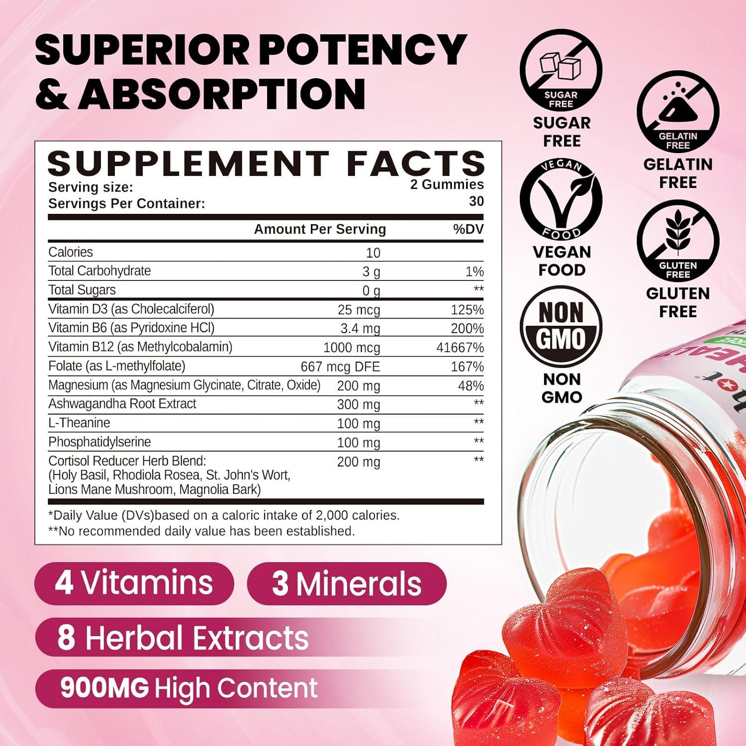 Gomitas de Cortisol Newtrisland 15 en 1 Veganas 60 unidades