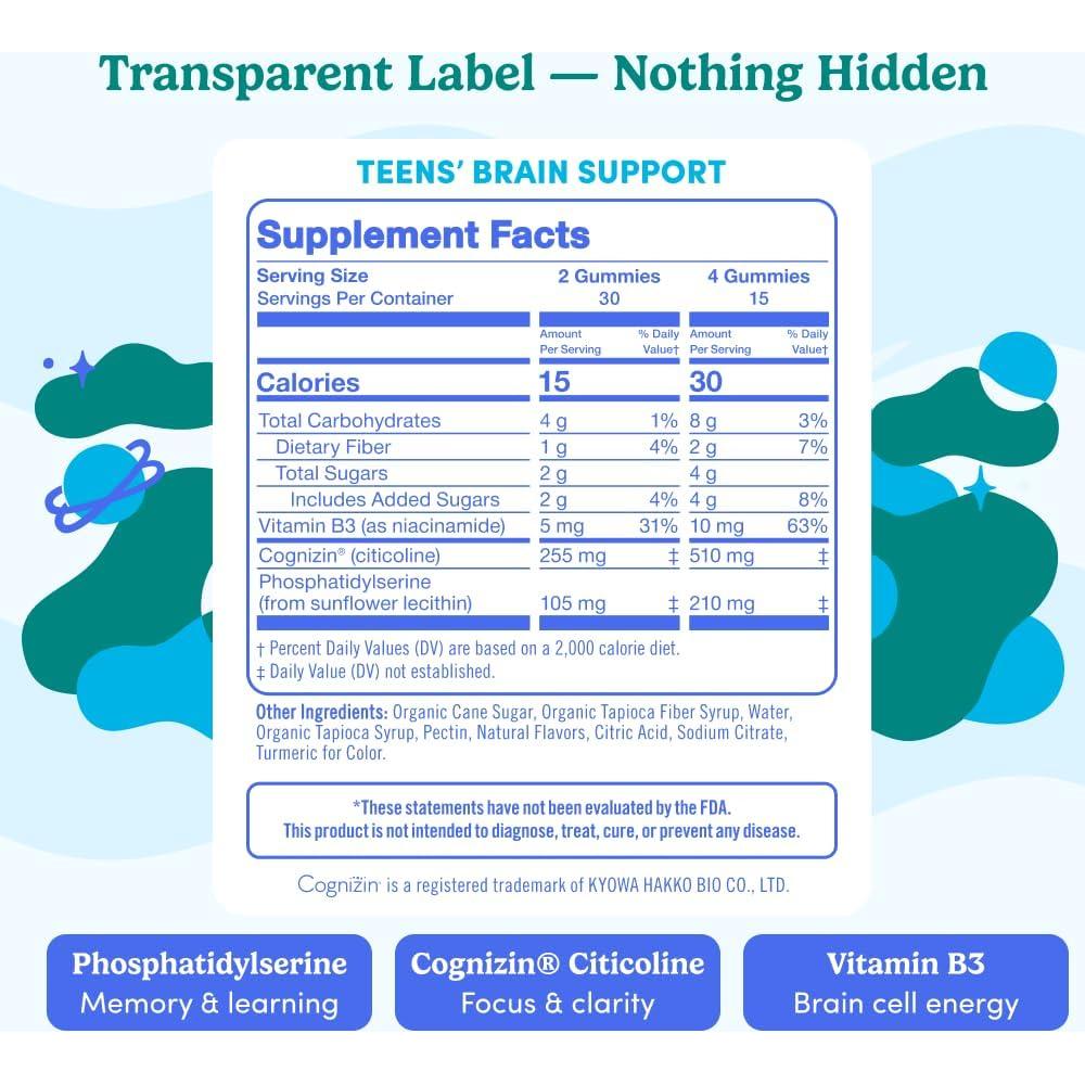 Suplemento Gomitas First Day para Cerebro y Enfoque 30 Días