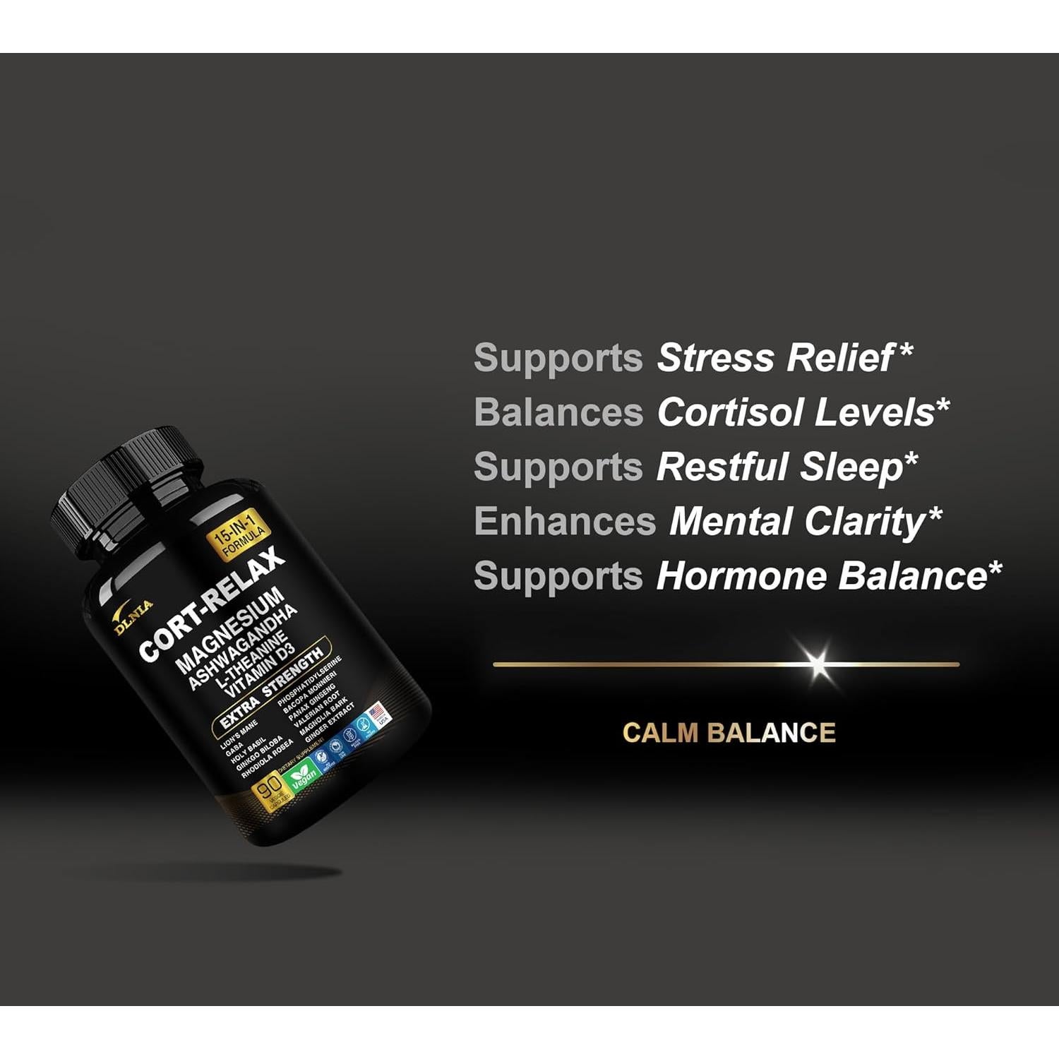 Suplemento Super Calm DLNIA 90 Cápsulas - Control de Cortisol