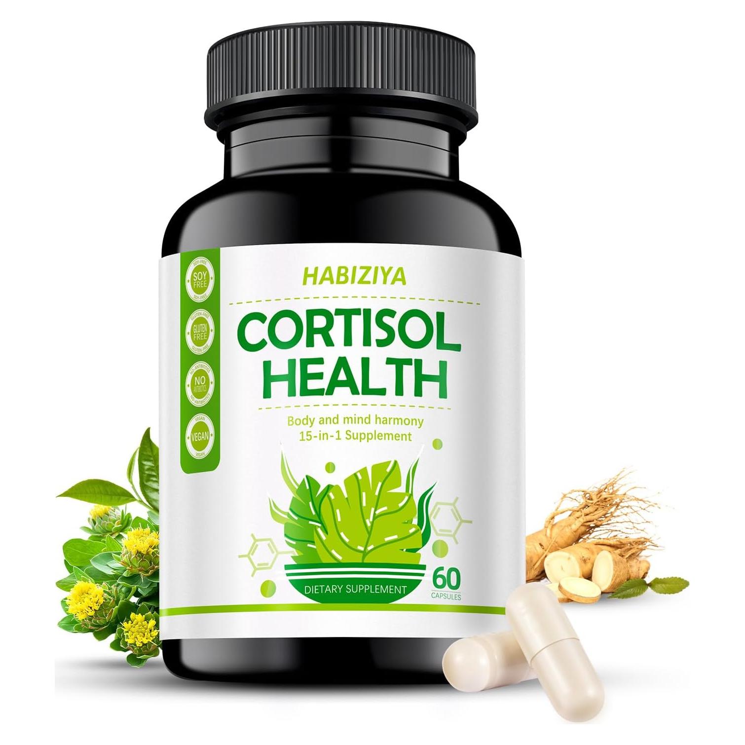 Suplemento de Cortisol HABIZIYA 60 Cápsulas Adaptógenos