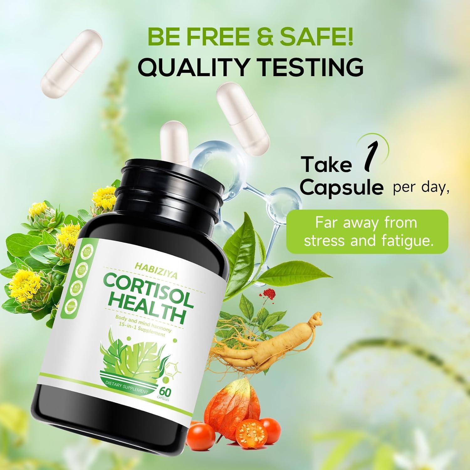 Suplemento de Cortisol HABIZIYA 60 Cápsulas Adaptógenos