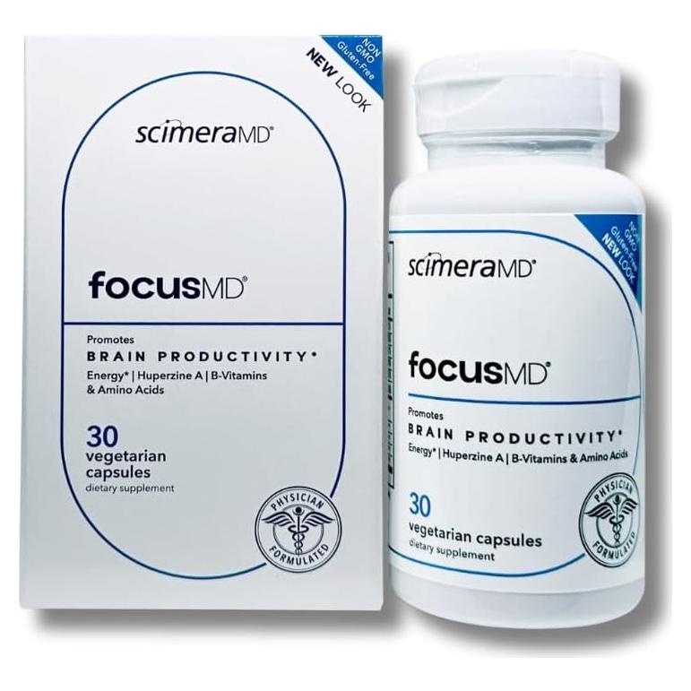 Suplemento Cerebral ScimeraMD FocusMD con Café Orgánico 30 Cápsulas