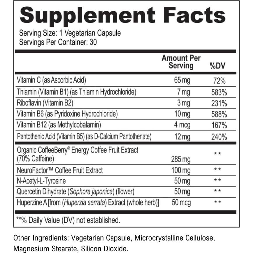 Suplemento Cerebral ScimeraMD FocusMD con Café Orgánico 30 Cápsulas