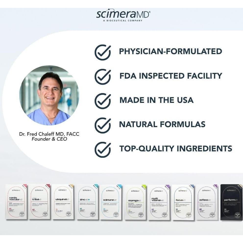 Suplemento Cerebral ScimeraMD FocusMD con Café Orgánico 30 Cápsulas