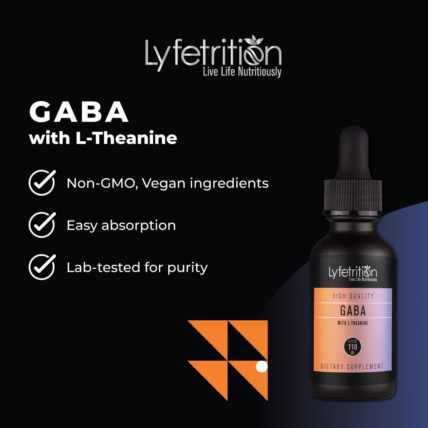 Suplemento Líquido Lyfetrition GABA 118 ml con L-Theanine
