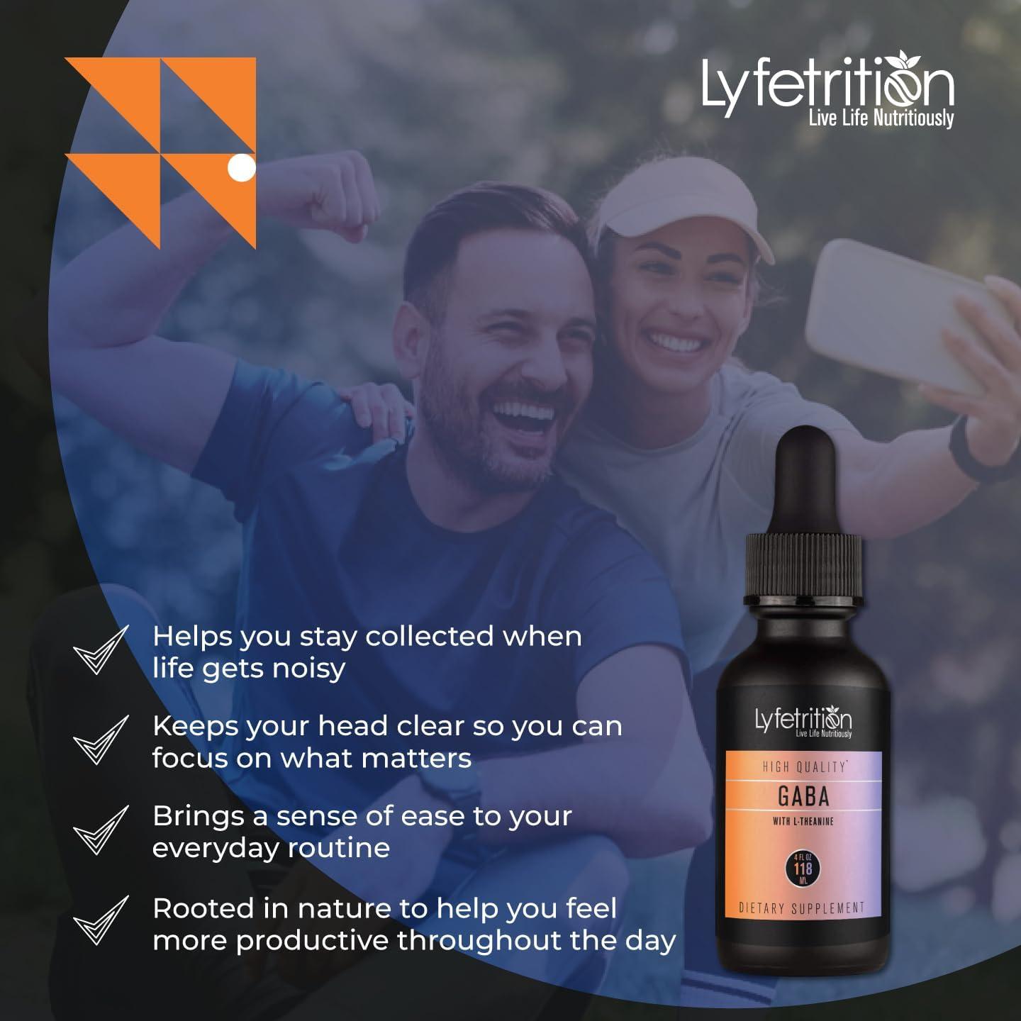 Suplemento Líquido Lyfetrition GABA 118 ml con L-Theanine
