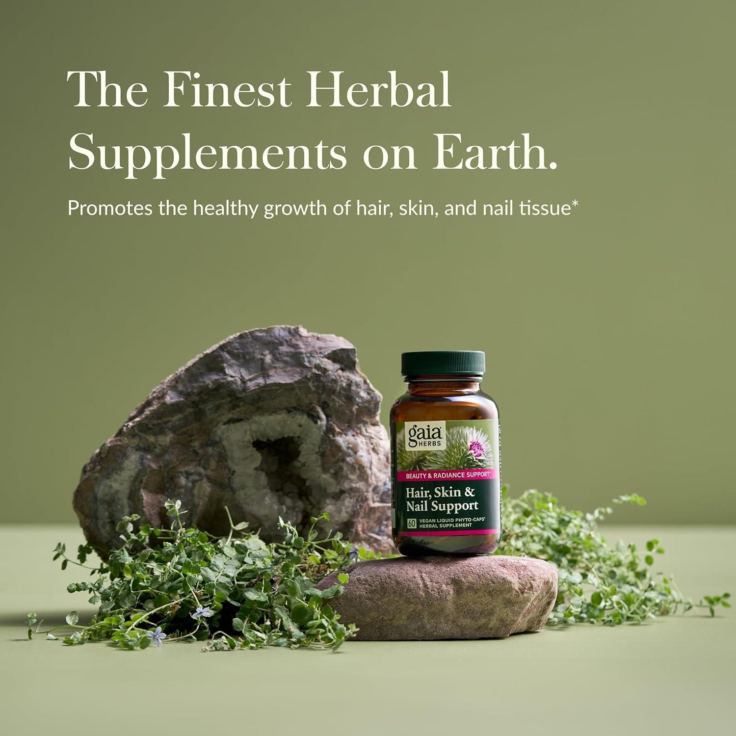 Suplemento Gaia Herbs para Cabello, Piel y Uñas - 60 Cápsulas Veganas