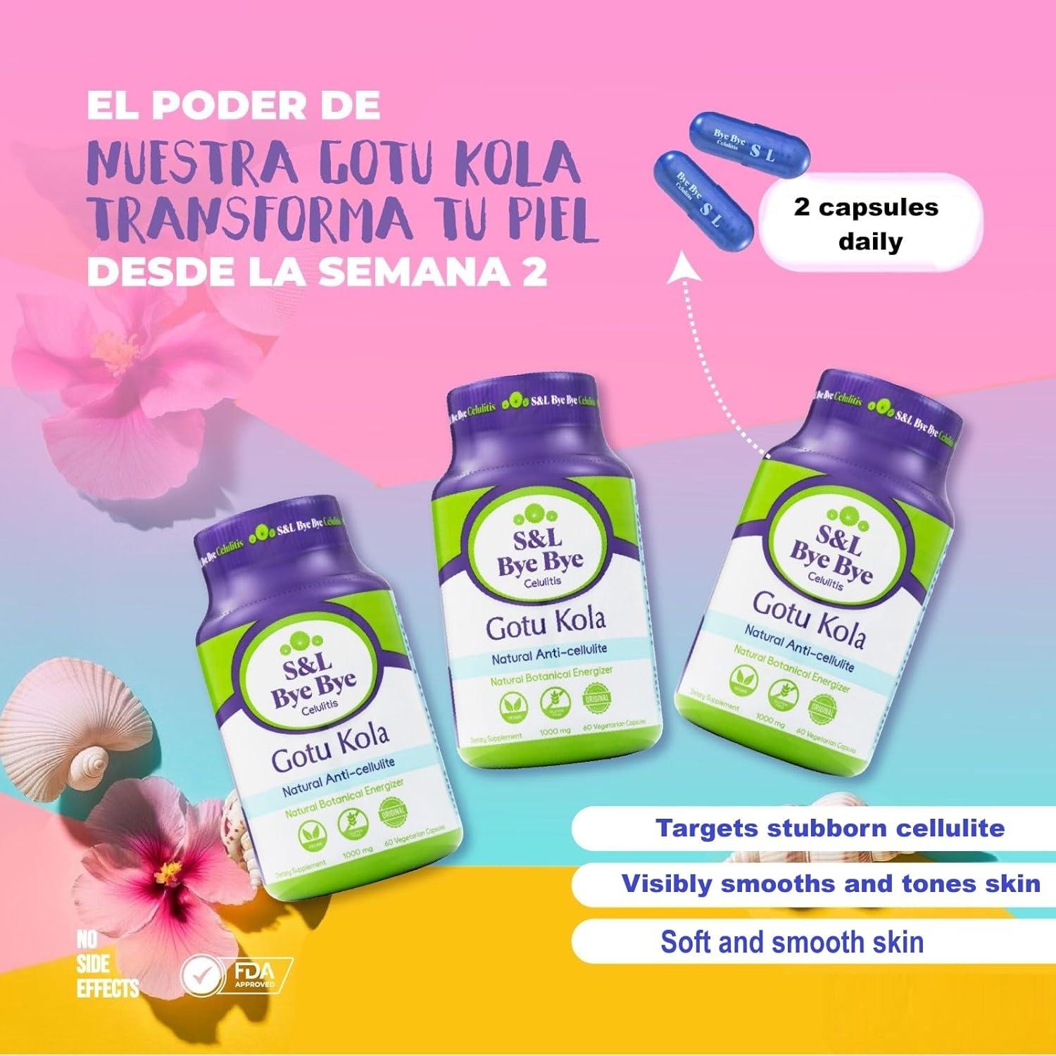 Suplemento Herbal Adiós Celulitis Gotu Kola Nature - 120 Cápsulas
