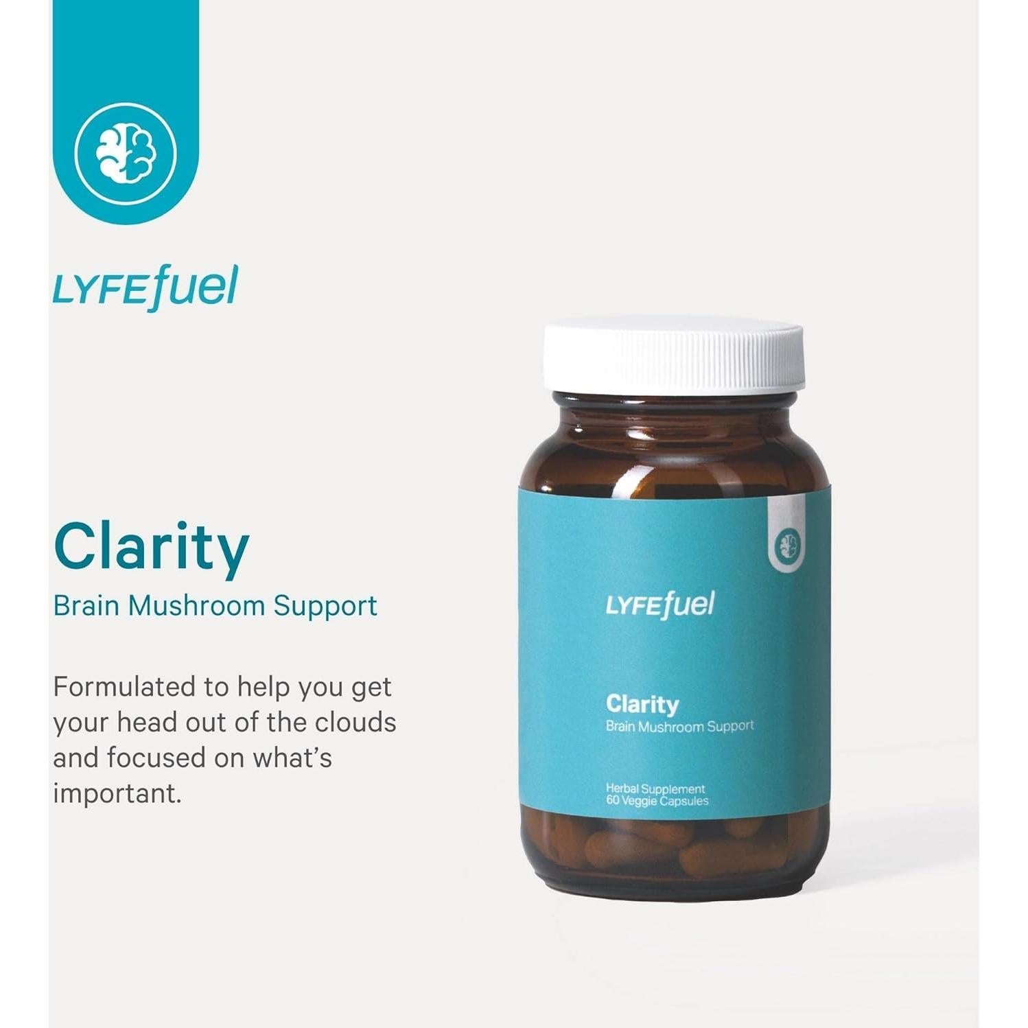 Suplemento Nootrópico LyfeFuel - Hongo Melena de León 60 Cápsulas