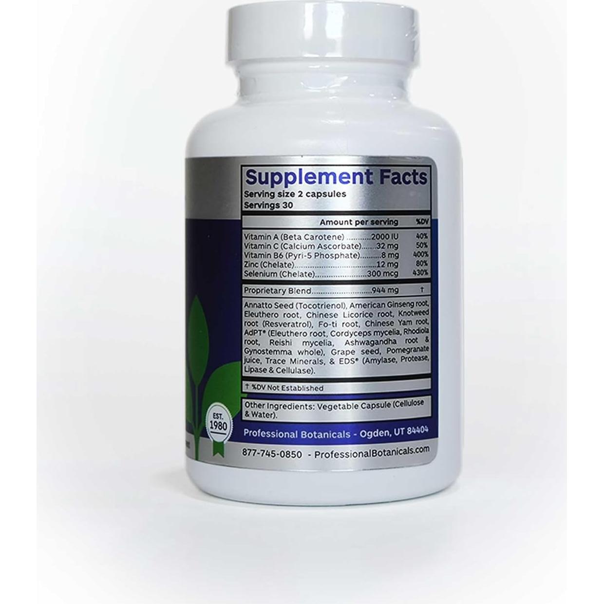 Suplemento Natural para la Atención y Calma Professional Botanicals - 60 Cápsulas Veganas