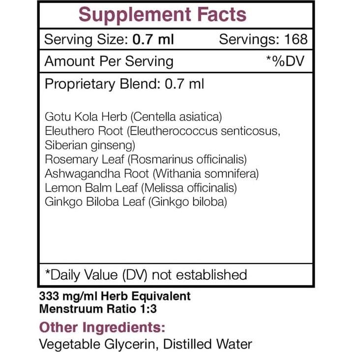 Extracto Herbal Sin Alcohol Tribal Recall 118.3 ml - Gotu Kola, Ginseng