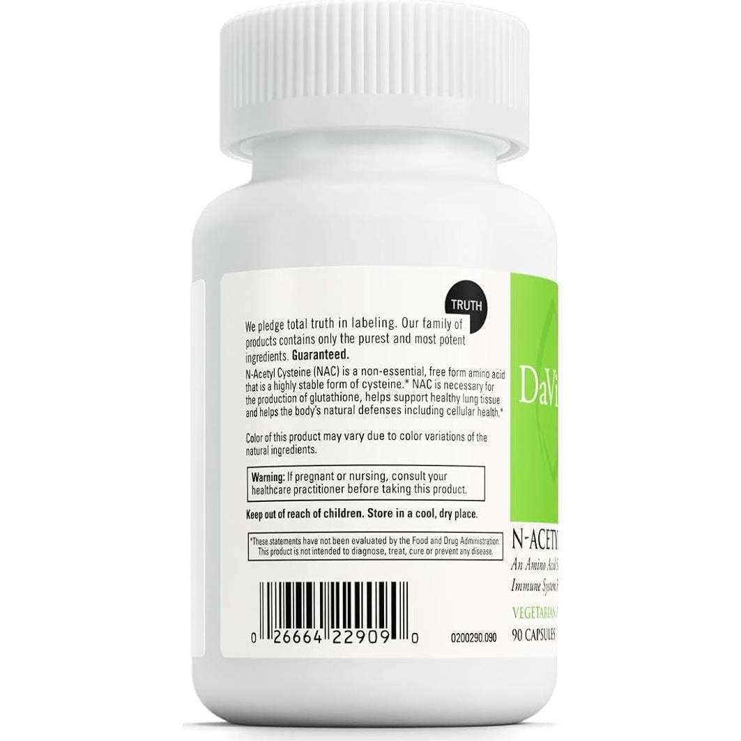 N-Acetil Cisteína 500 mg Laboratorios DaVinci - 90 Cápsulas Vegetarianas