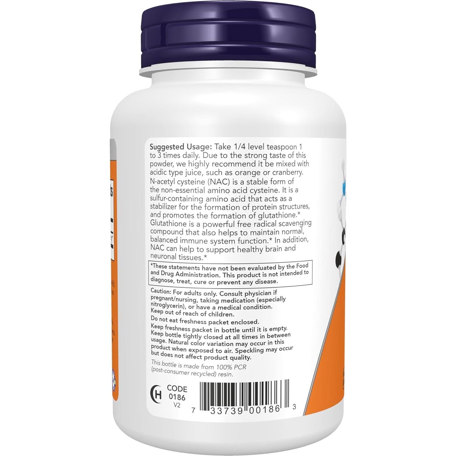 NOW NAC N-Acetil Cisteína 600 mg Polvo 113 g Salud Inmunológica