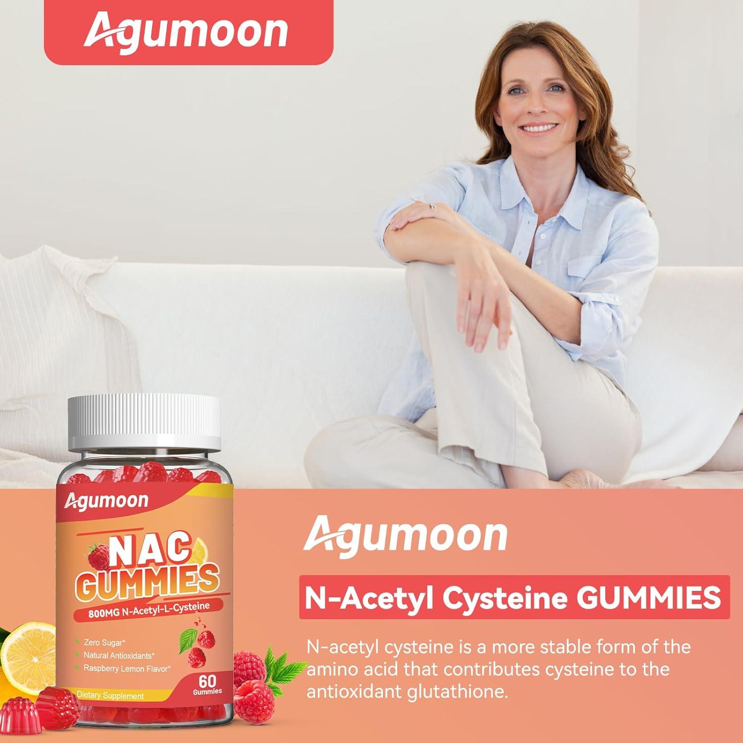Gomitas Veganas NAC 800mg Agumoon - Antioxidante y Inmunidad