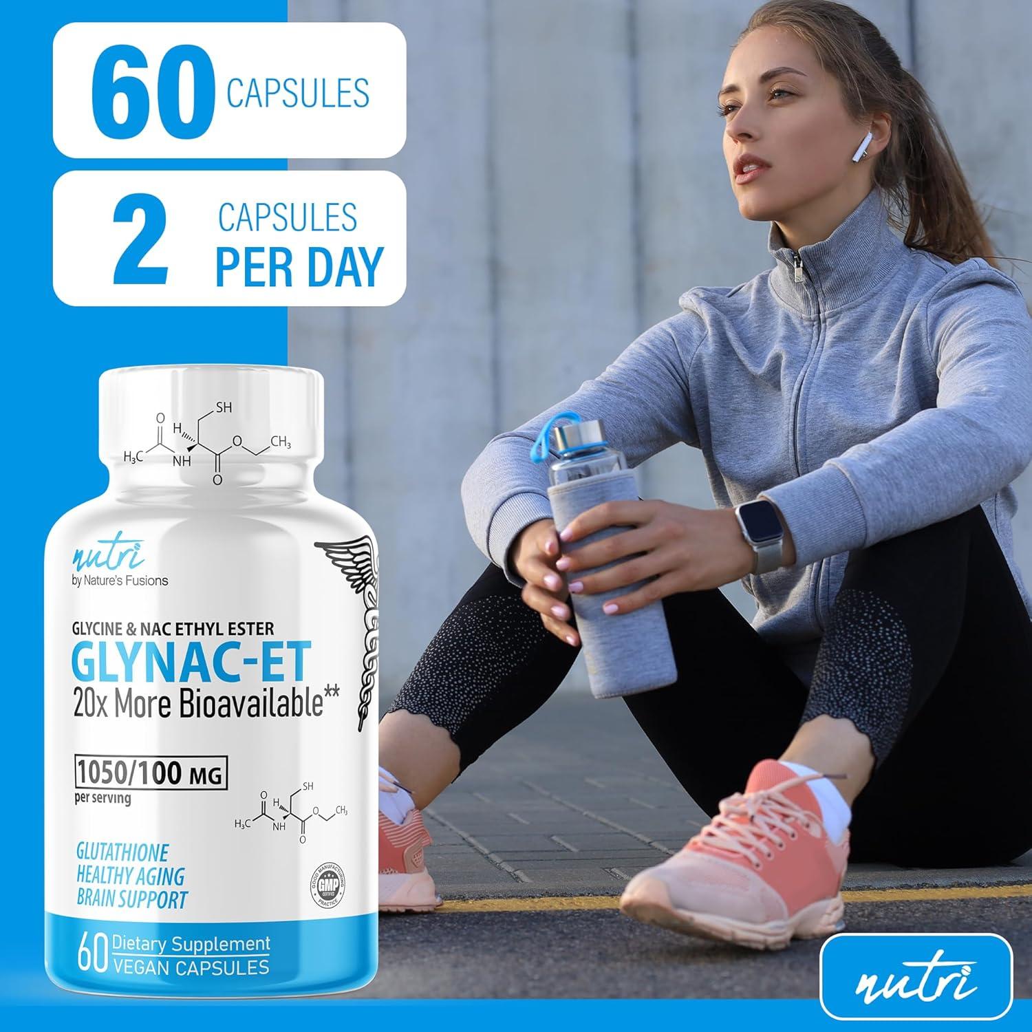 Suplemento Antienvejecimiento GlyNAC-ET 120 Cápsulas - NAC Éster Etílico