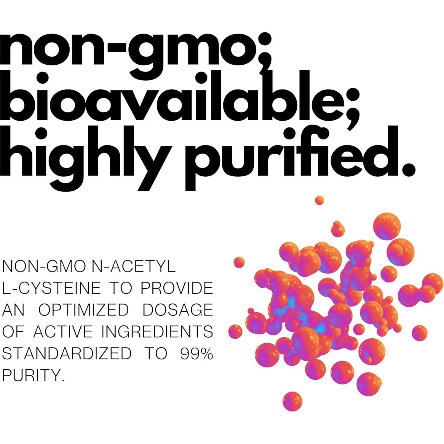 Suplemento N-Acetil L-Cisteína 600mg Folius Labs 120 Cápsulas Veganas