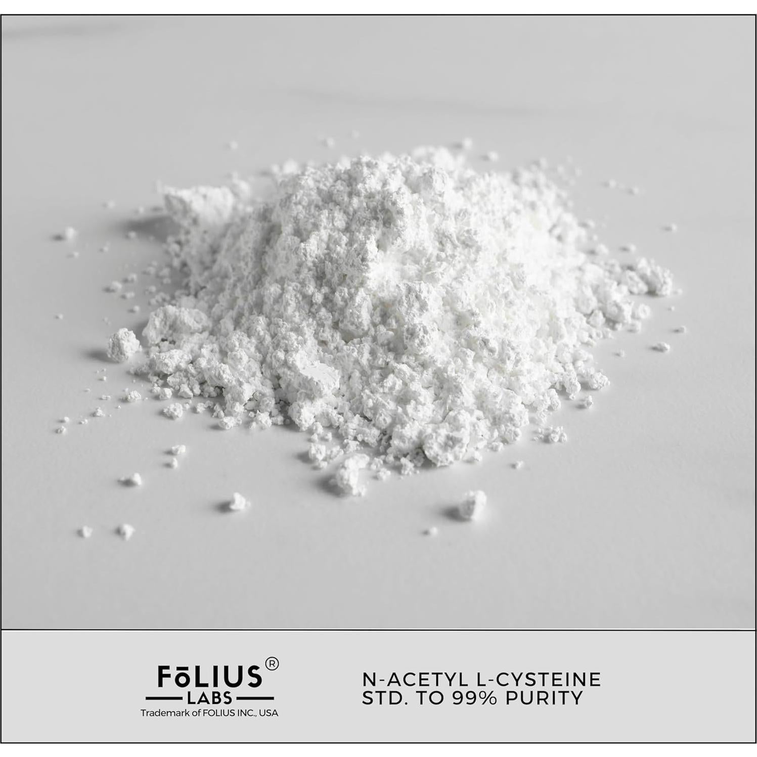 Suplemento N-Acetil L-Cisteína 600mg Folius Labs 120 Cápsulas Veganas
