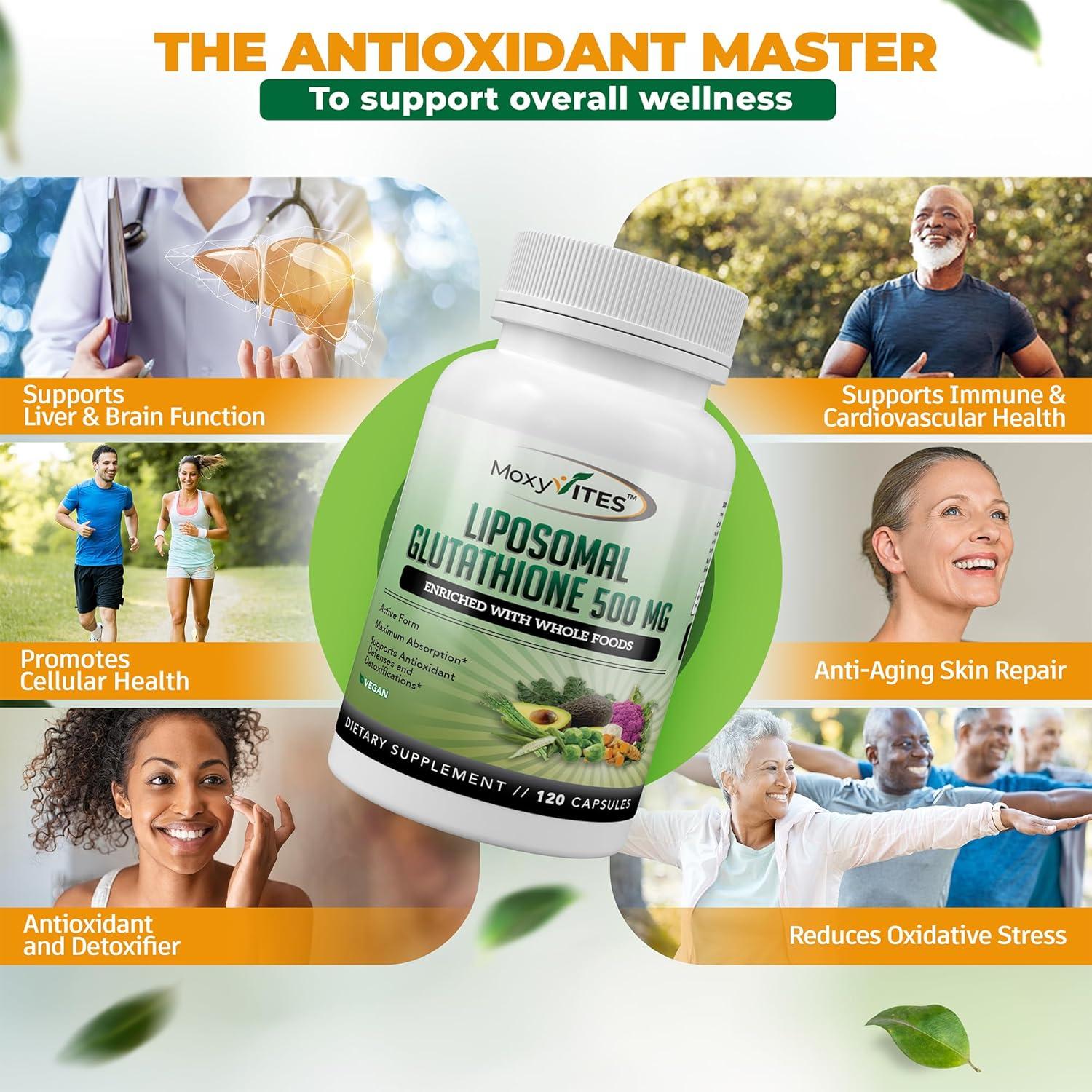 Suplemento Liposomal de Glutatión 500mg Nutrafitz - Antioxidante