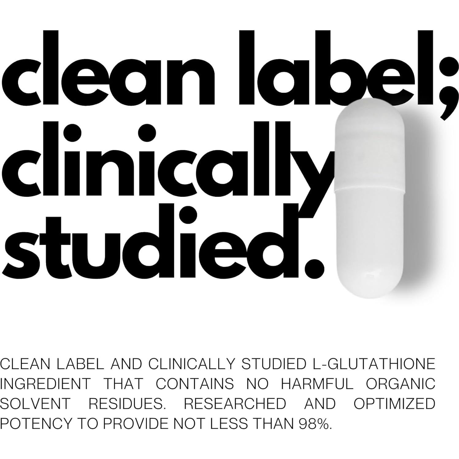 Suplemento L-Glutati&oacute;n 98% Folius Labs 500mg - 60 C&aacute;psulas