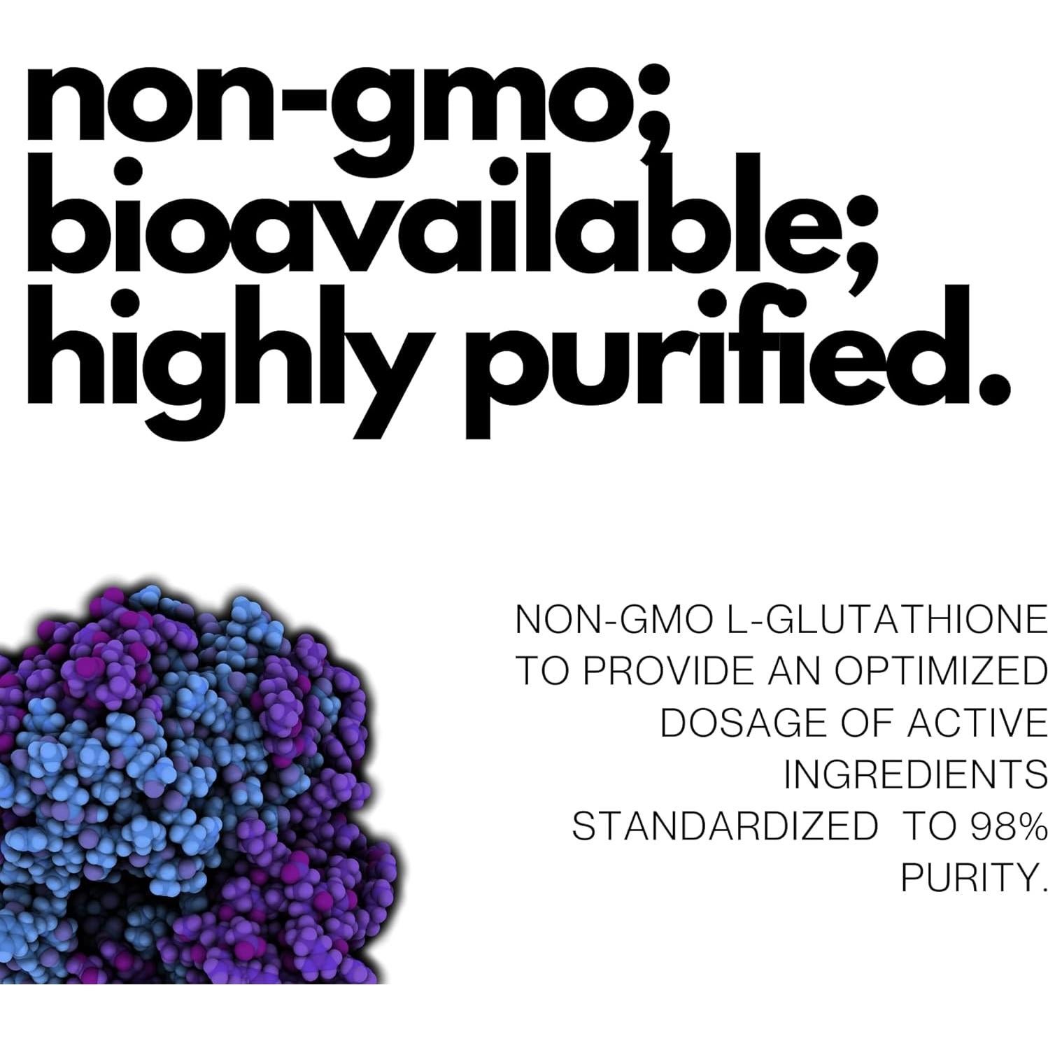 Suplemento L-Glutati&oacute;n 98% Folius Labs 500mg - 60 C&aacute;psulas