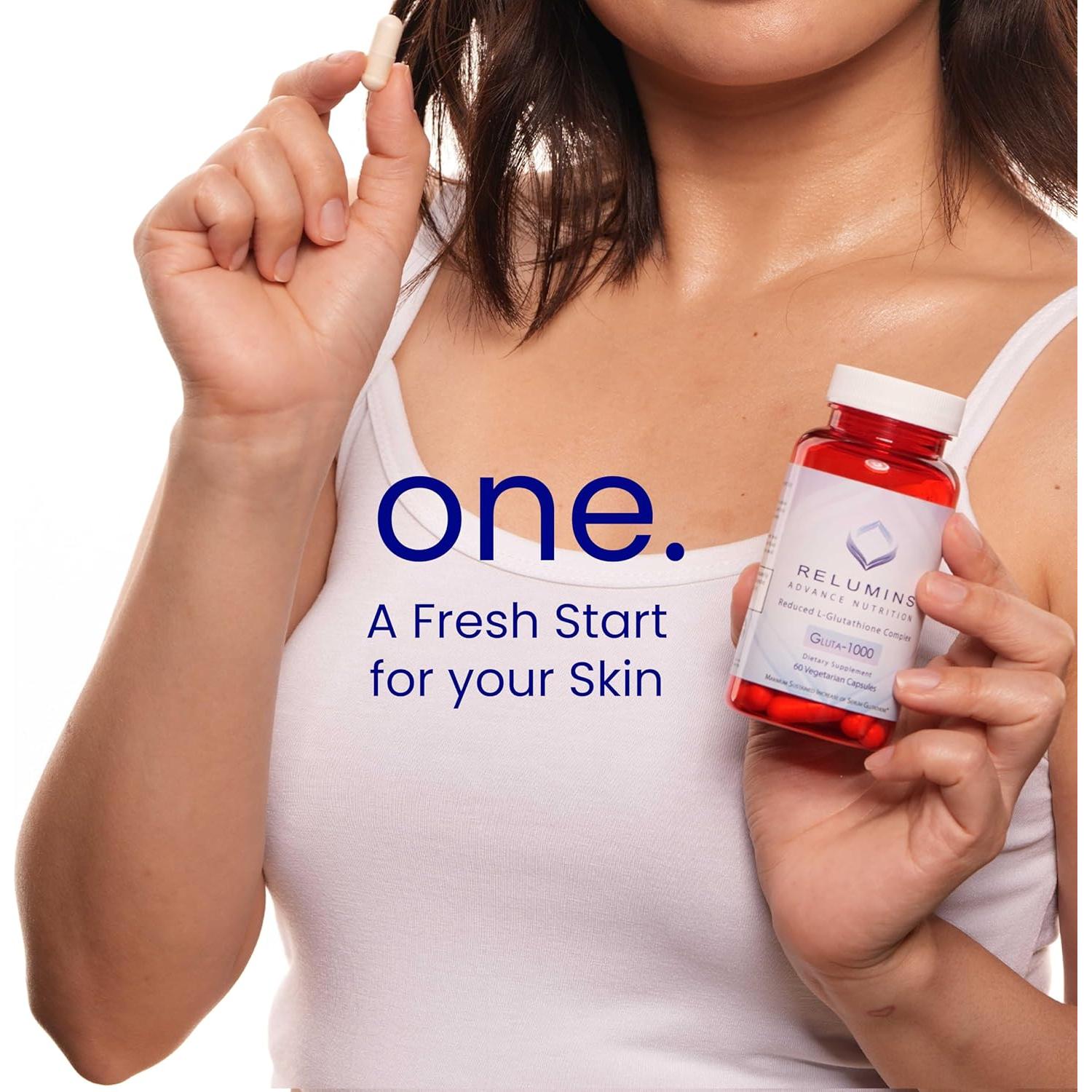 Suplemento L-Glutati&oacute;n Relumins 1000mg 30 C&aacute;psulas