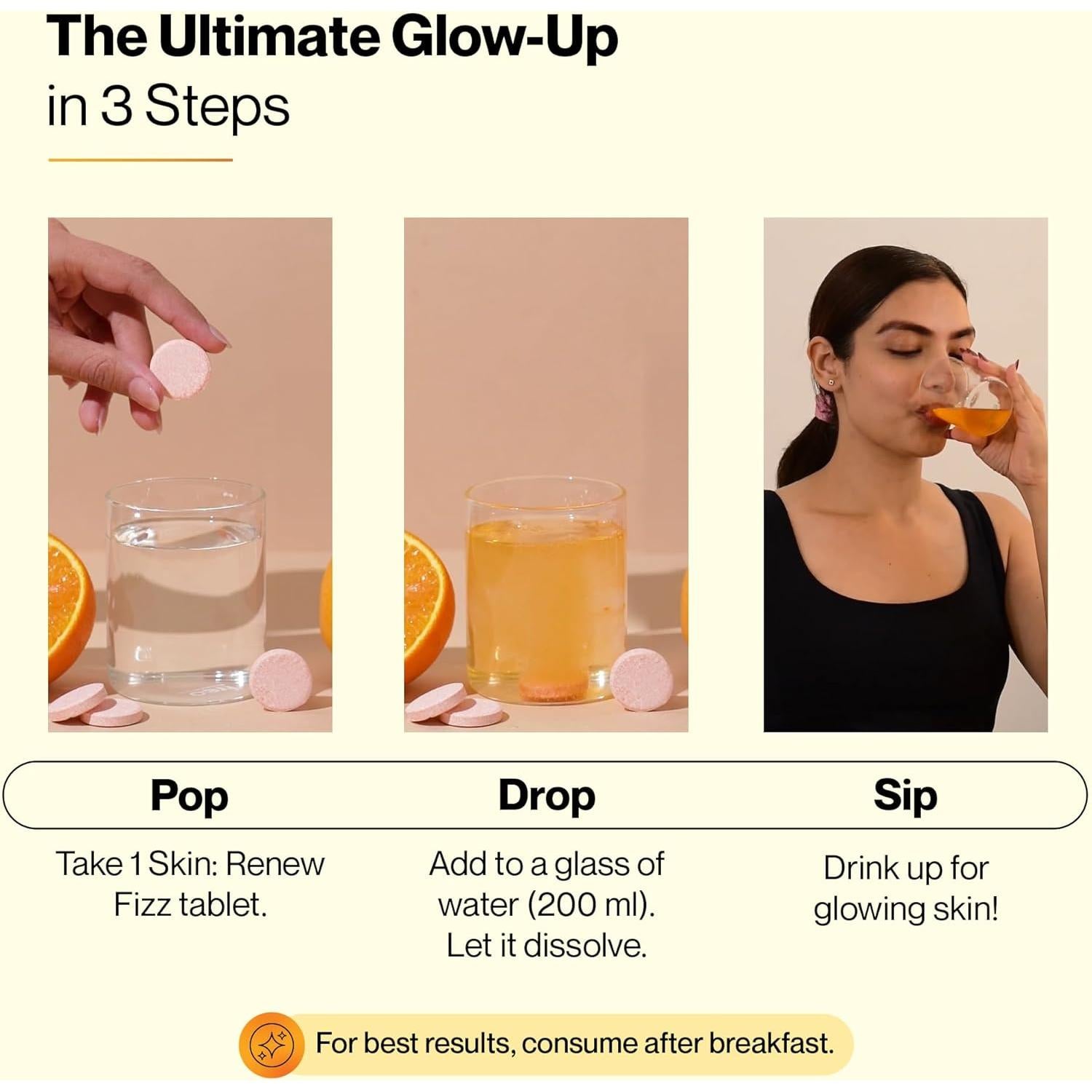 Tabletas Efervescentes Setu de Glutatión 500mg + Vitamina C - Sabor Naranja (Paquete de 4)