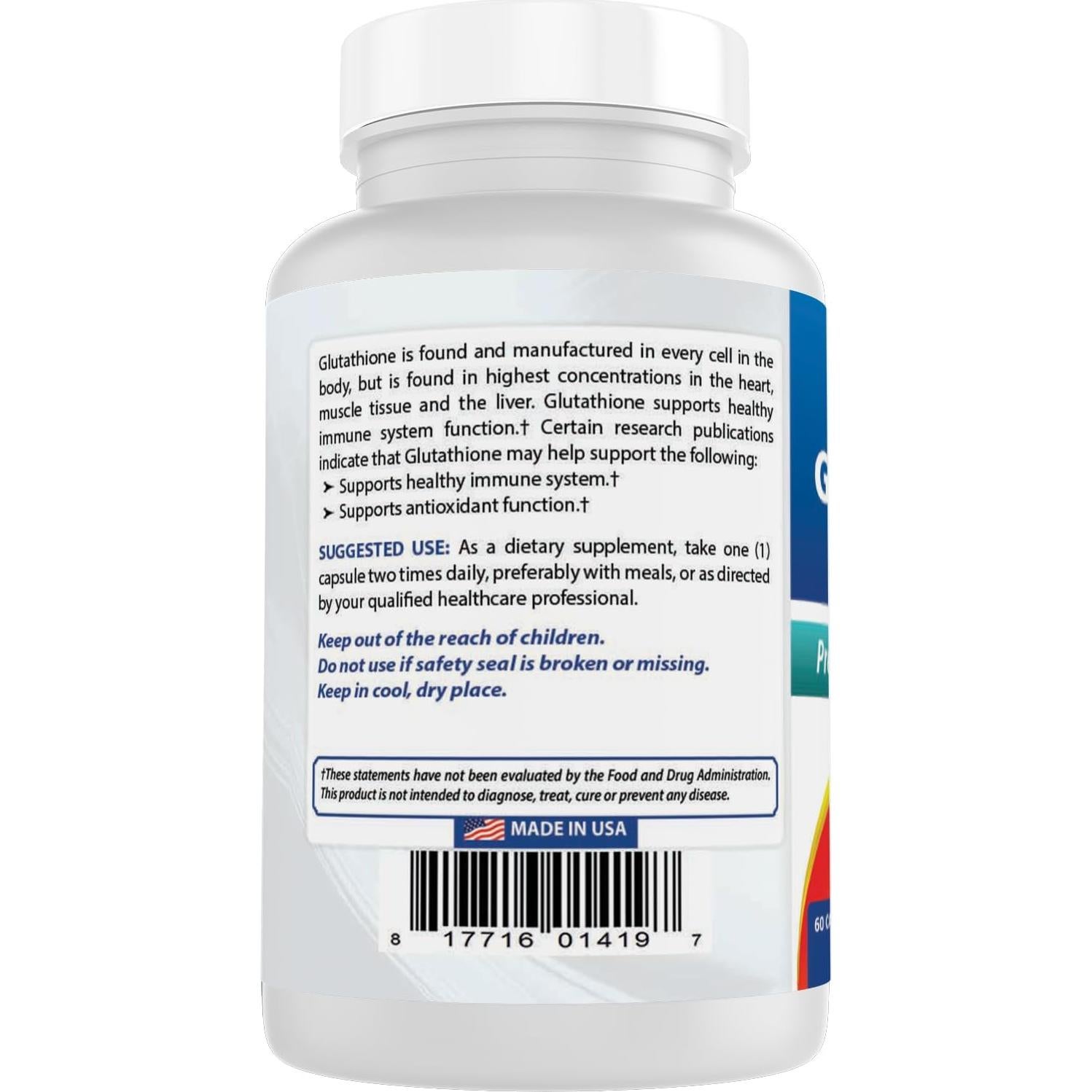L-Glutati&oacute;n 250 mg Mejores Naturales 60 C&aacute;psulas