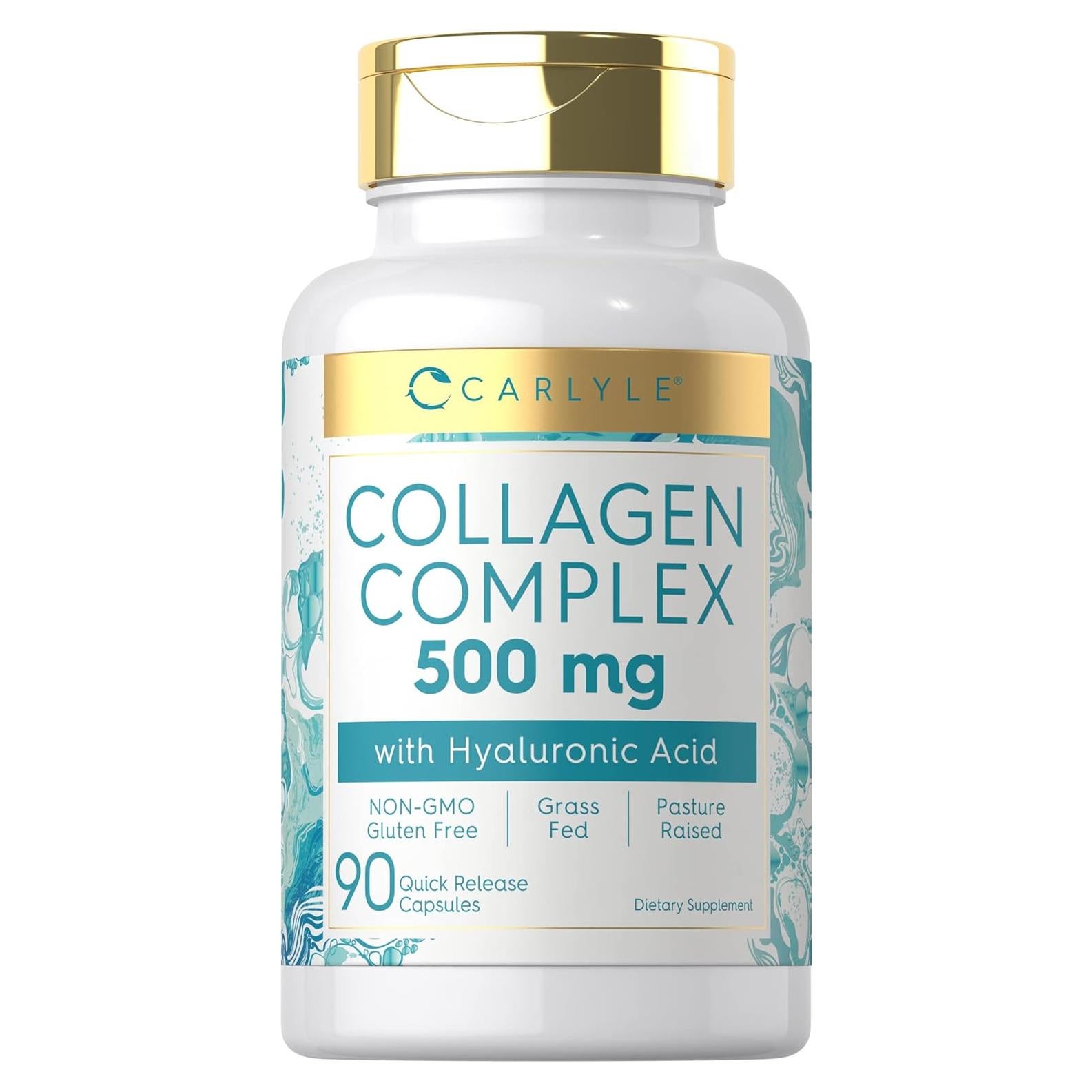 Cápsulas de Colágeno Carlyle 500mg con Ácido Hialurónico - 90 Unidades