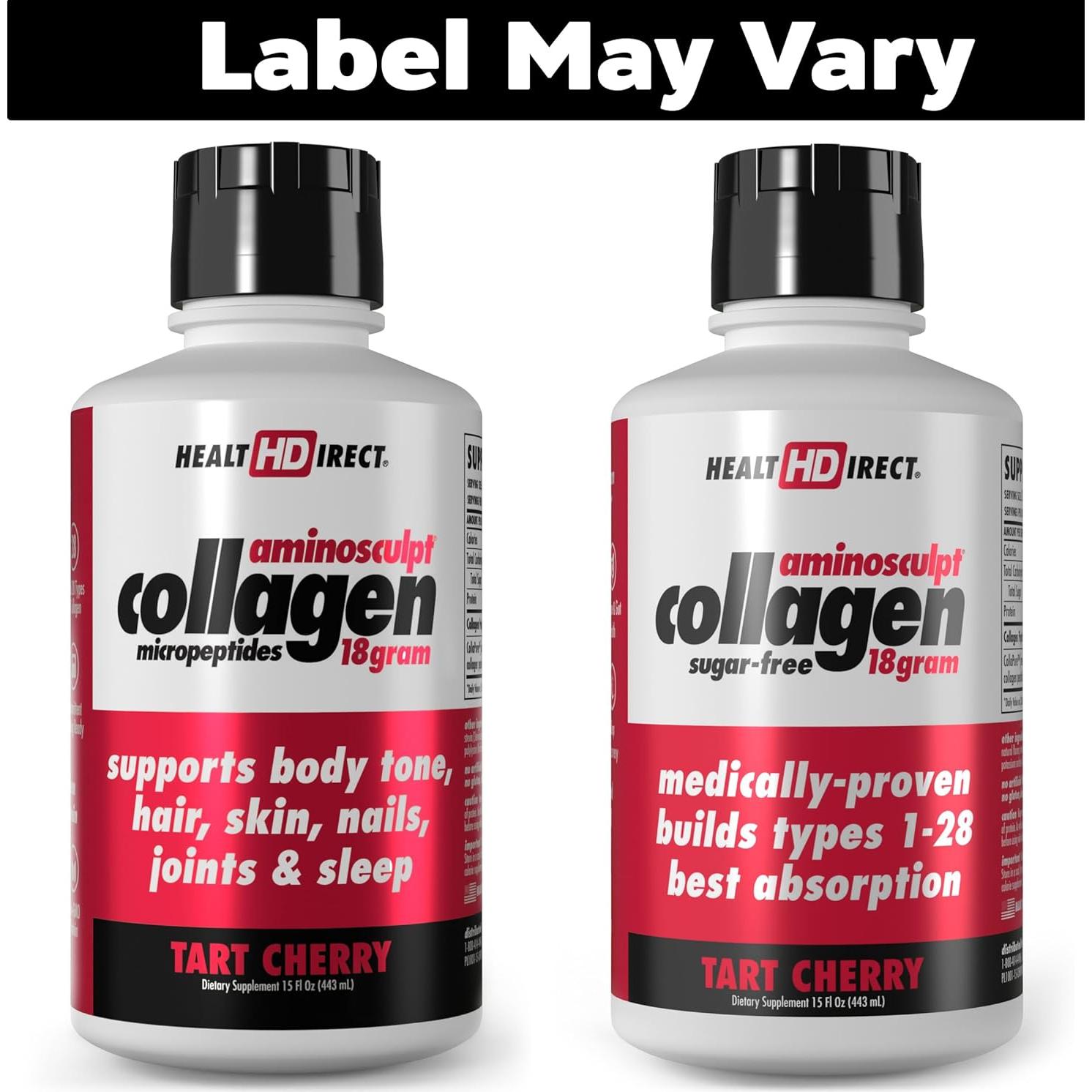 Colágeno Líquido Sin Azúcar Health Direct AminoSculpt 450ml - Cereza Ácida