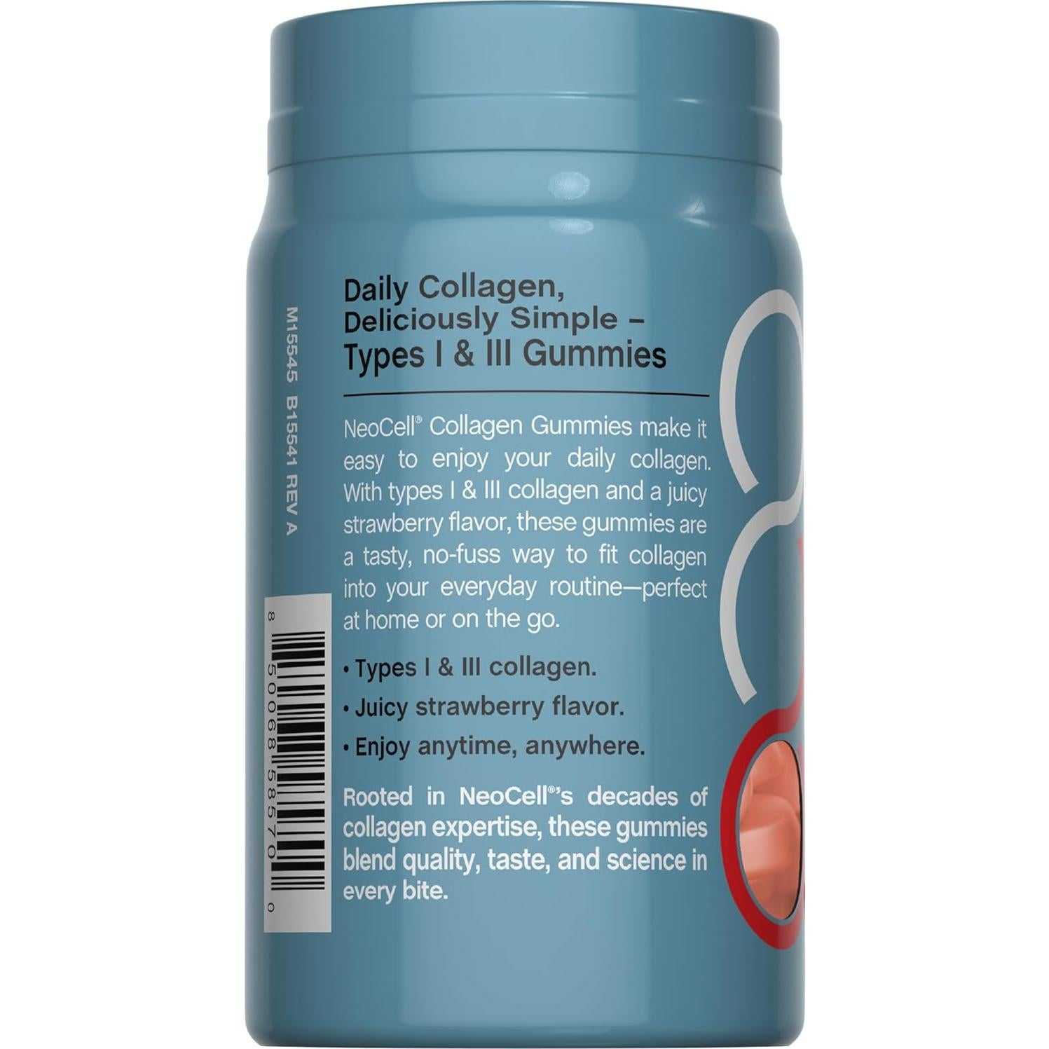 Gomitas de Colágeno NeoCell 60 Unidades Sabor Fresa