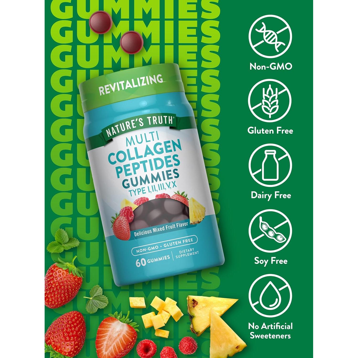 Gomitas de Colágeno Múltiple La Verdad de la Naturaleza 60 Unidades