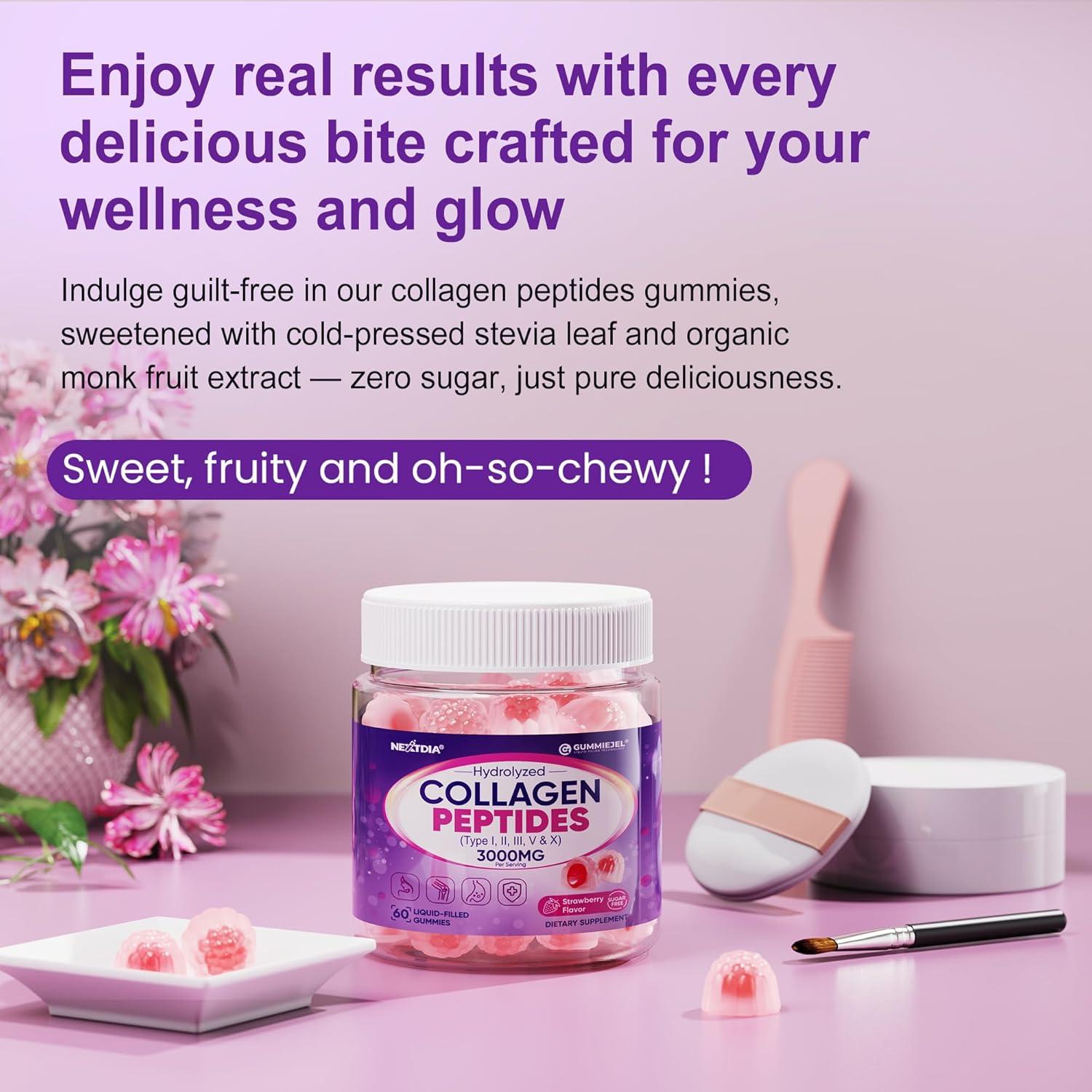Gomitas de Colágeno Hidrolizado Nextdia 3000mg 60 Cts