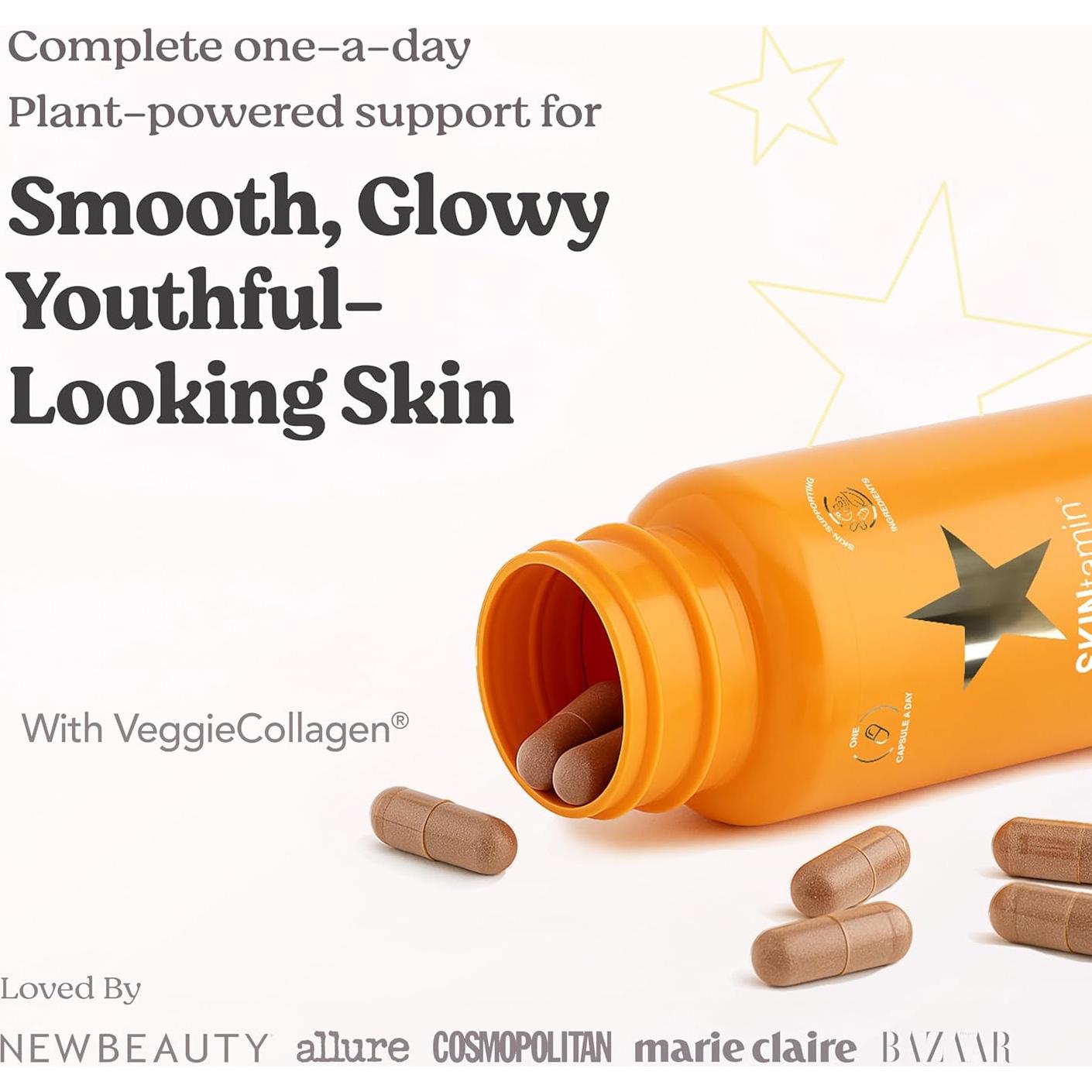 Píldoras de Colágeno Vegetariano SKINtamin 30 Cápsulas