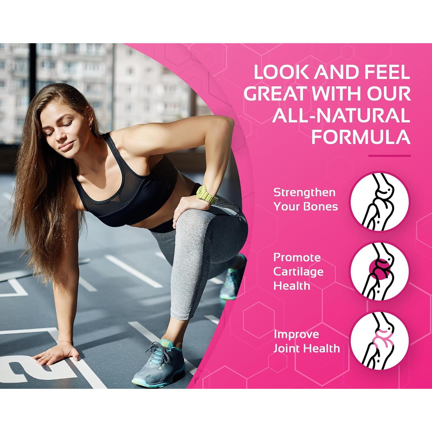 CogniTune Multi Colágeno para Mujeres 120 Cápsulas - Biotina, Ácido Hialurónico, Vitamina C