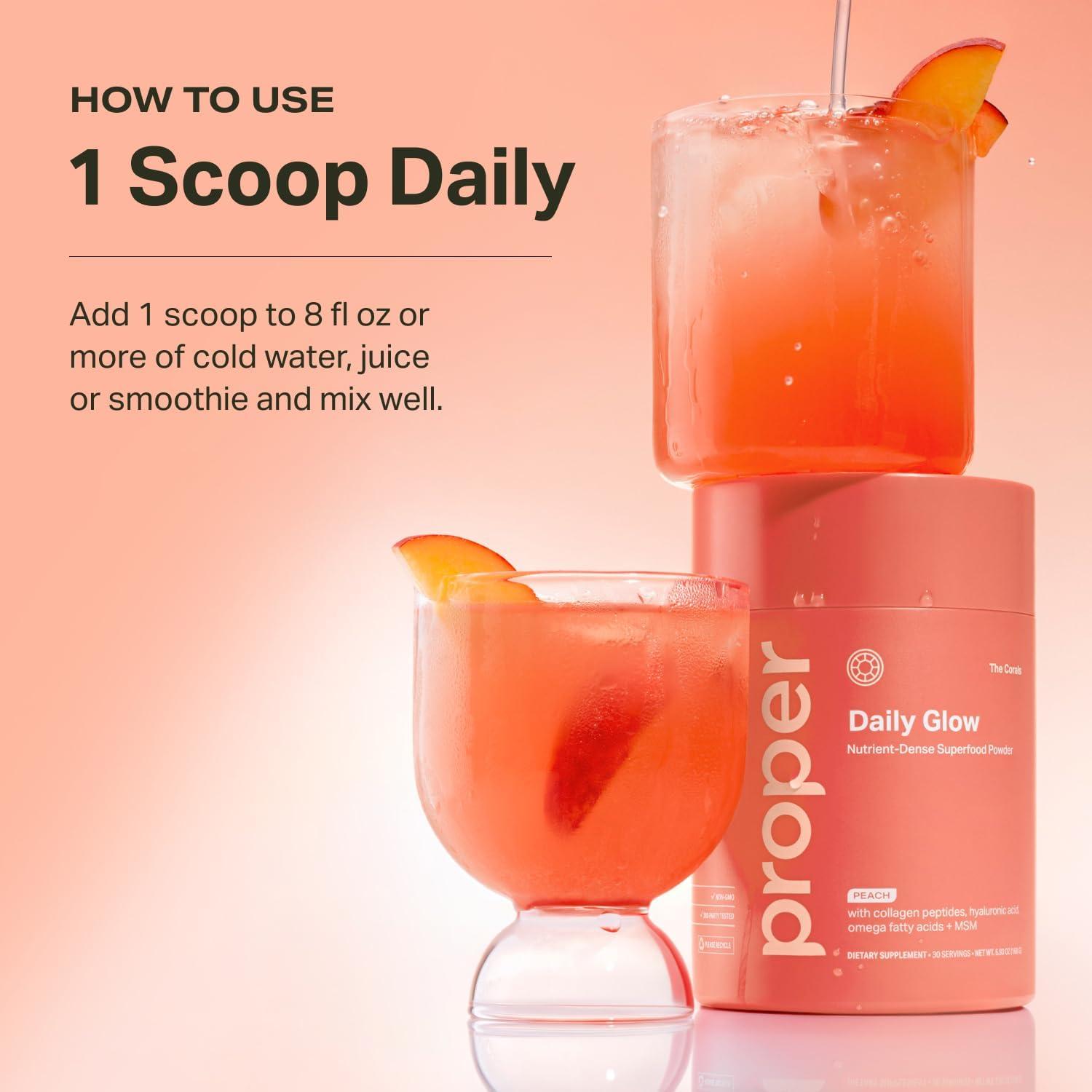 Suplemento de Belleza Proper - Polvo de Colágeno y Ácido Hialurónico 230g