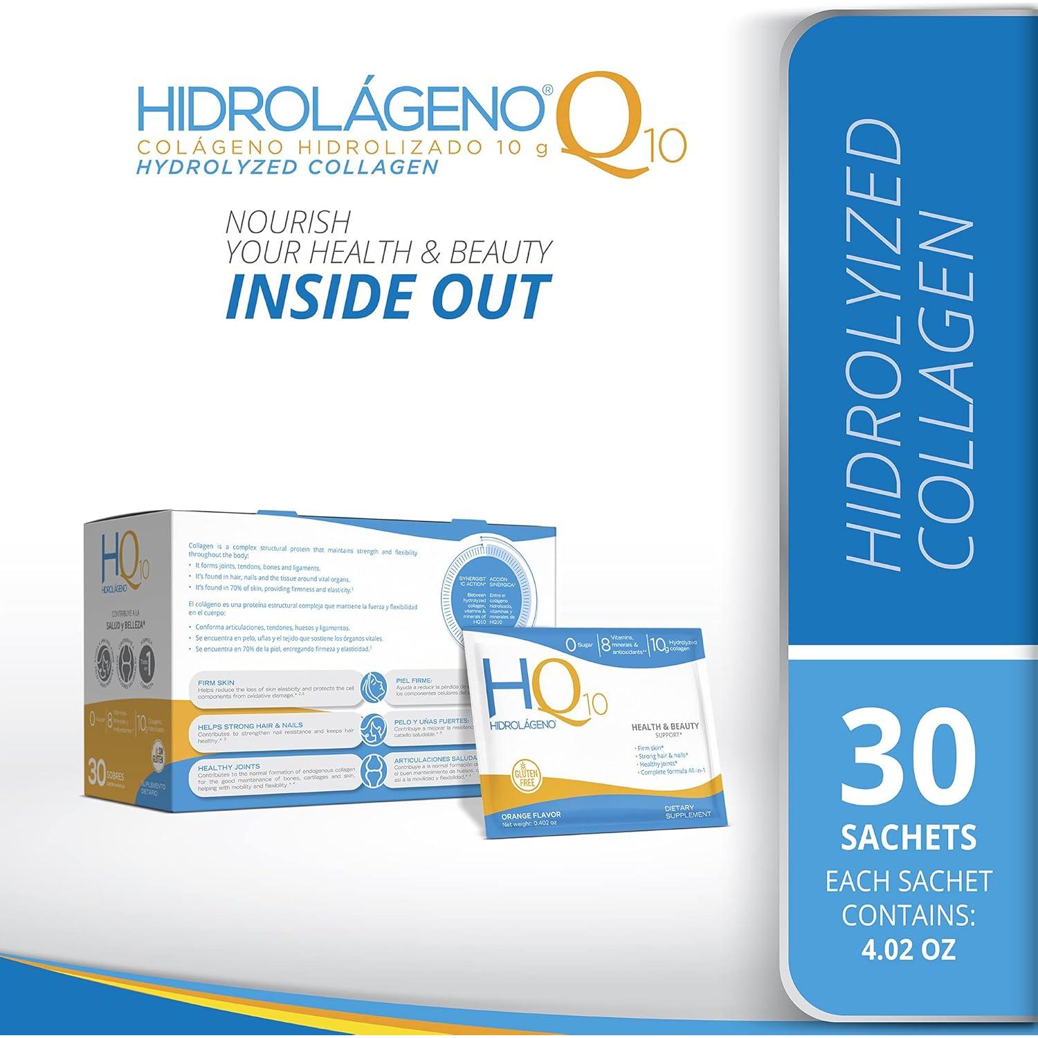 Hidrolágeno Q10 Colágeno Hidrolizado 30 Sobres 119g