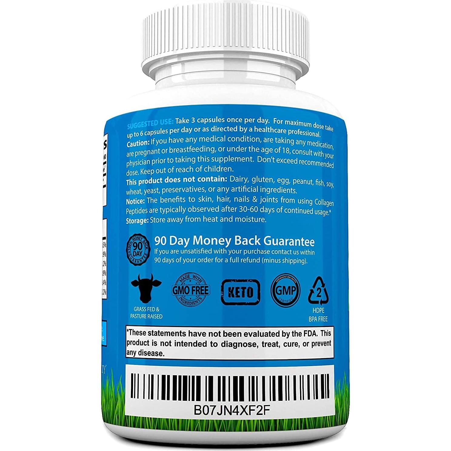 Cápsulas de Colágeno Vitalidad Raíz - 180 Cápsulas Sin Azúcar