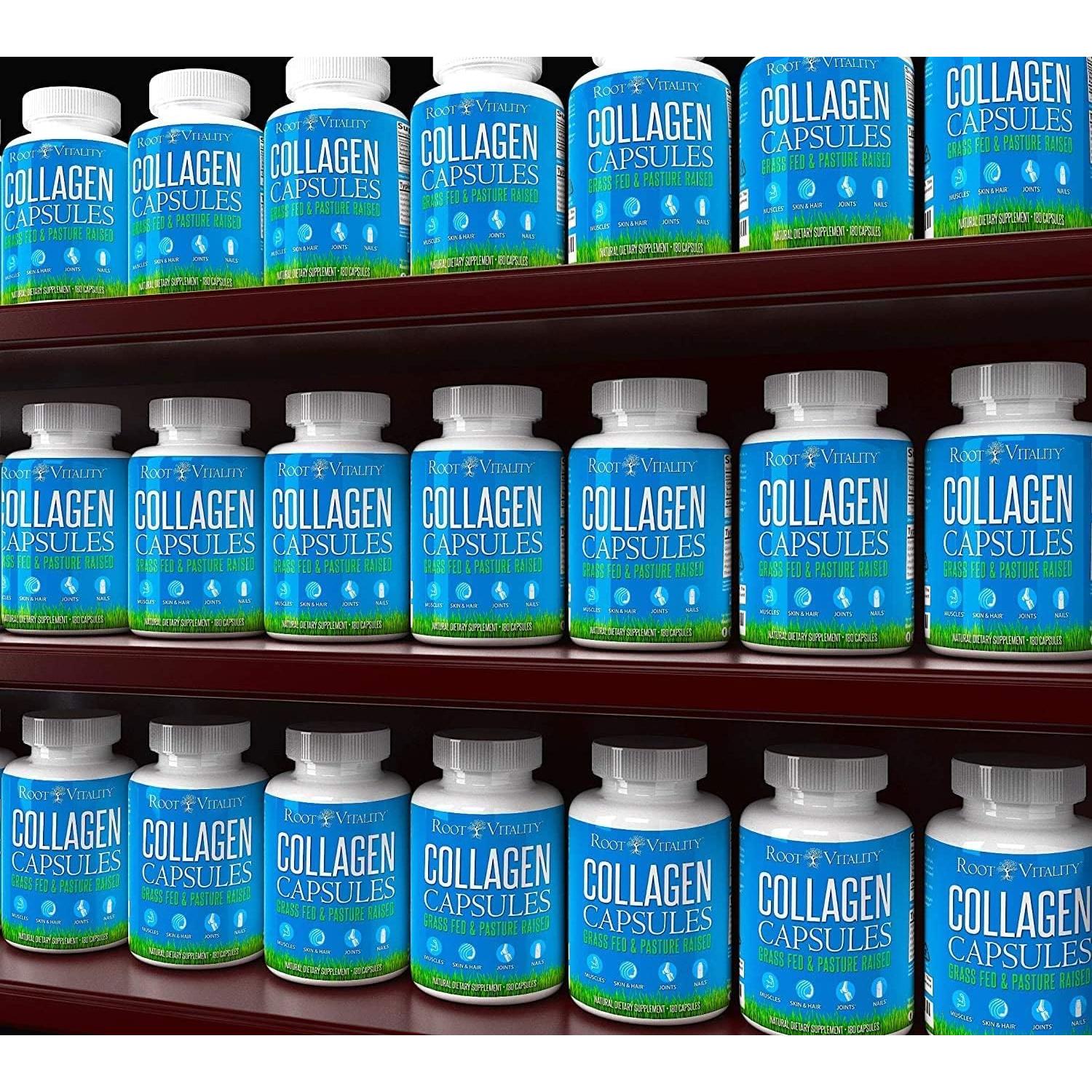 Cápsulas de Colágeno Vitalidad Raíz - 180 Cápsulas Sin Azúcar