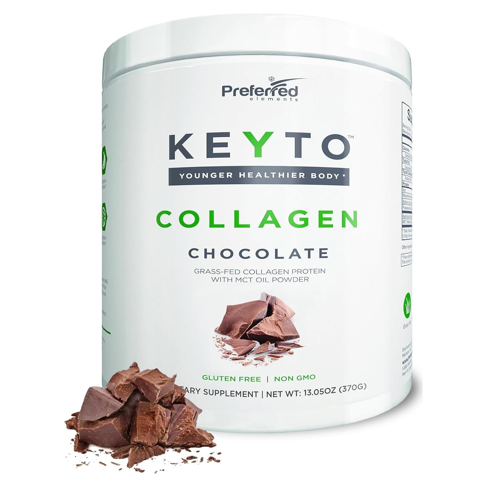 Polvo de Proteína de Colágeno Keto KEYTO Sabor Chocolate 365g