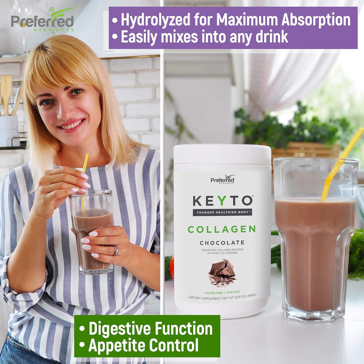 Polvo de Proteína de Colágeno Keto KEYTO Sabor Chocolate 365g