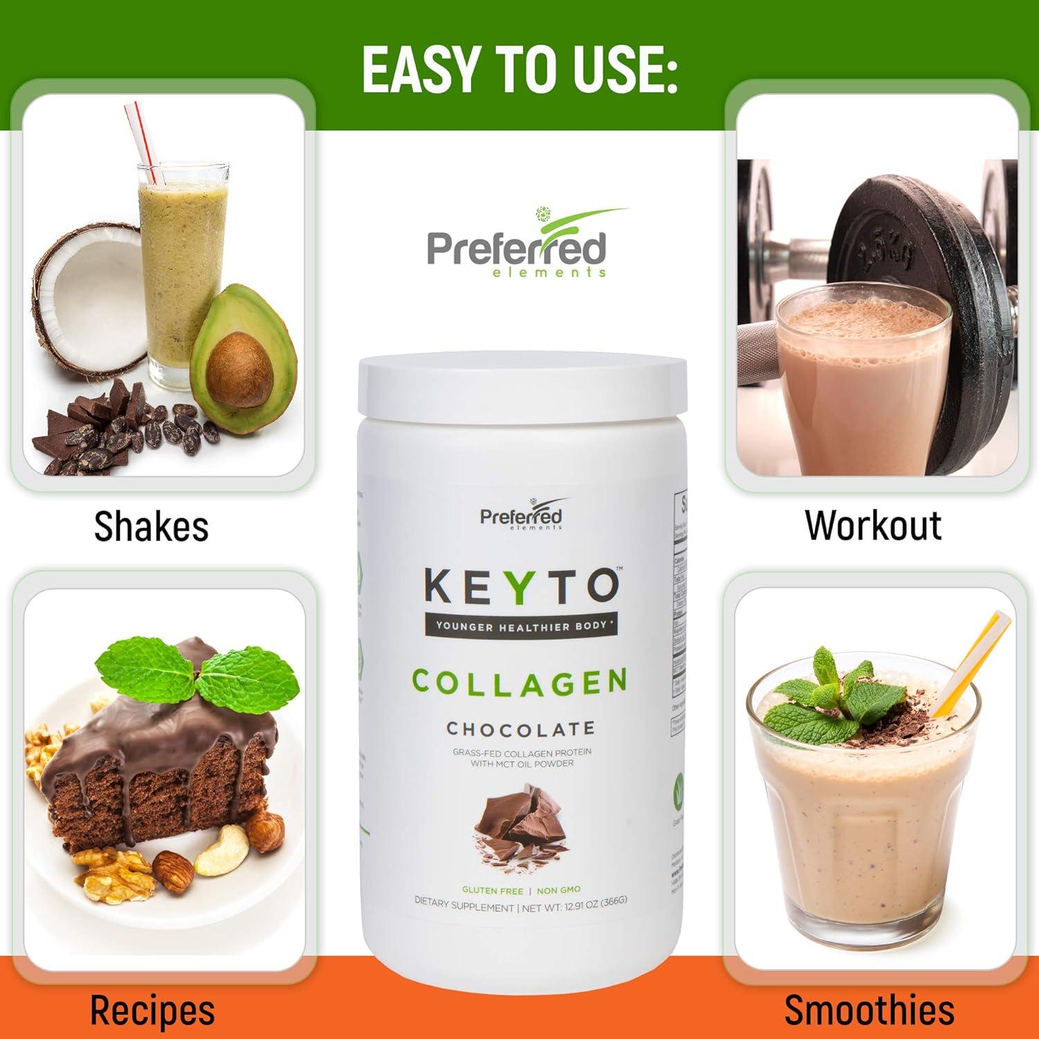 Polvo de Proteína de Colágeno Keto KEYTO Sabor Chocolate 365g
