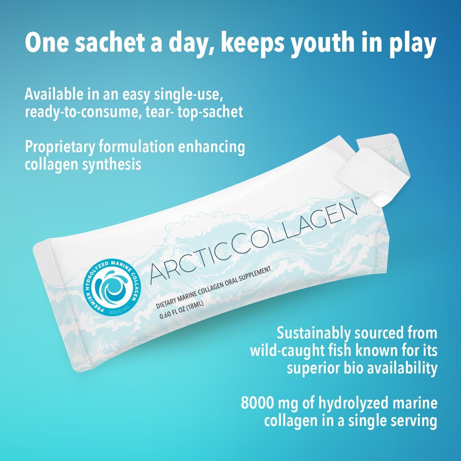 Suplemento Líquido de Colágeno Marino ArcticCollagen 8000mg Sabor Limón