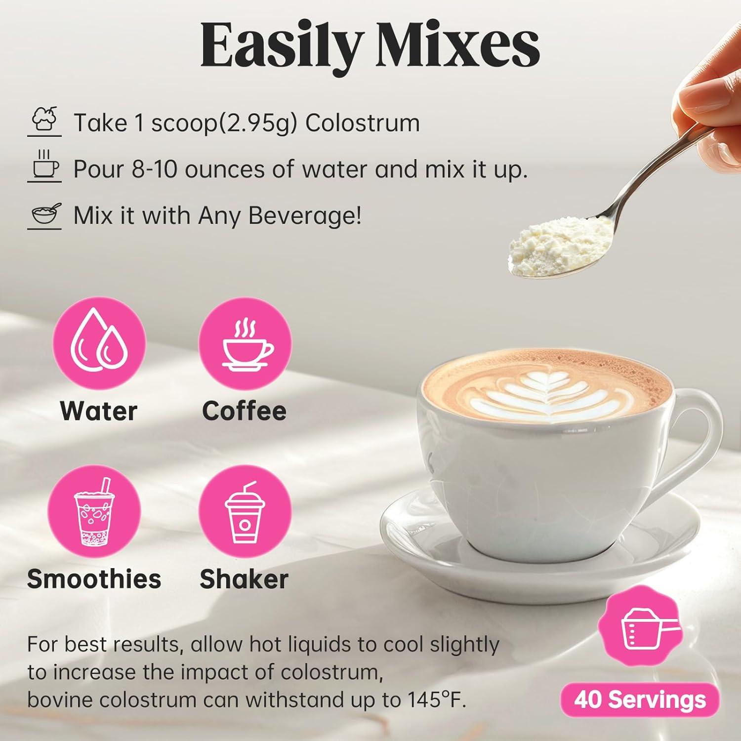 Polvo de Calostro Bovino KEDISOM 3000 mg Sin Sabor 40 Porciones