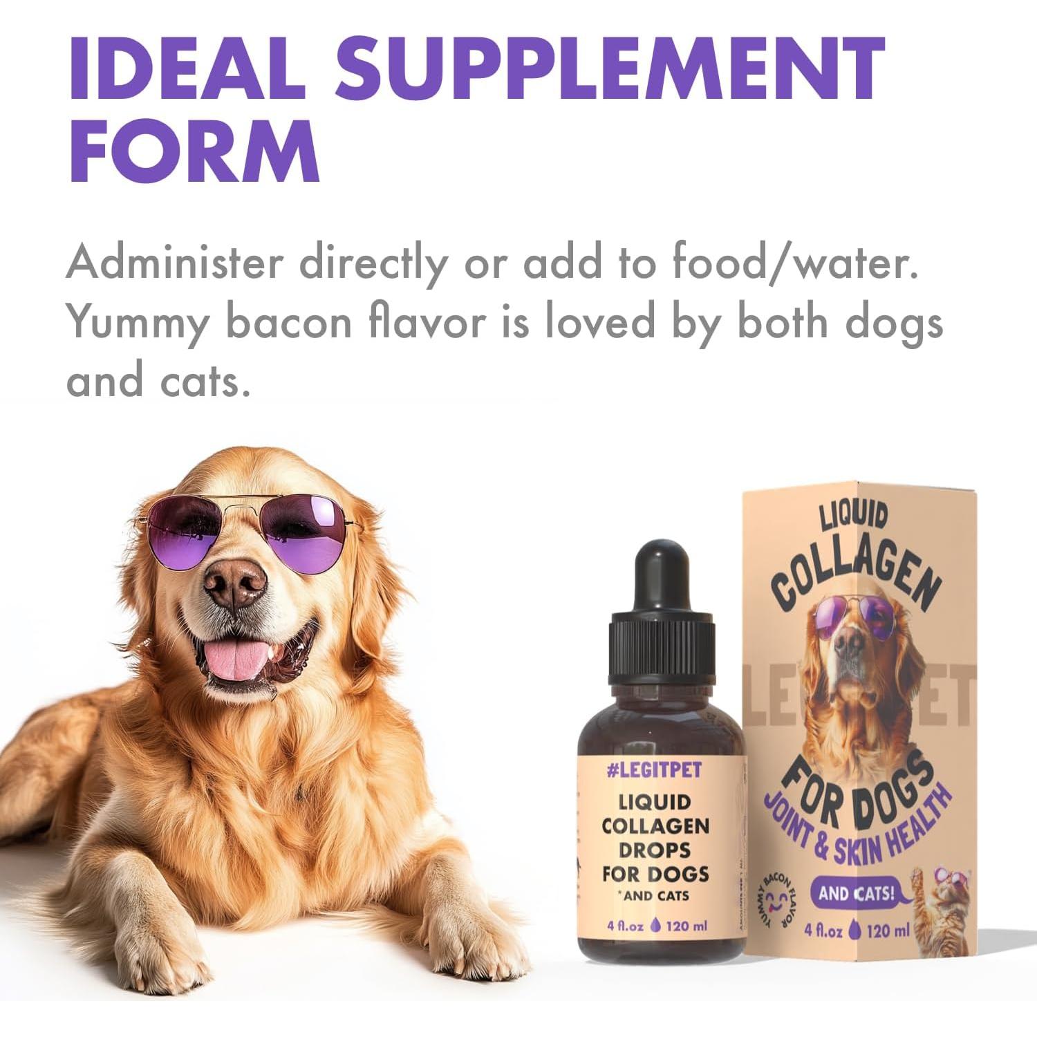 Colágeno Líquido Premium Legitpet para Perros y Gatos 248g