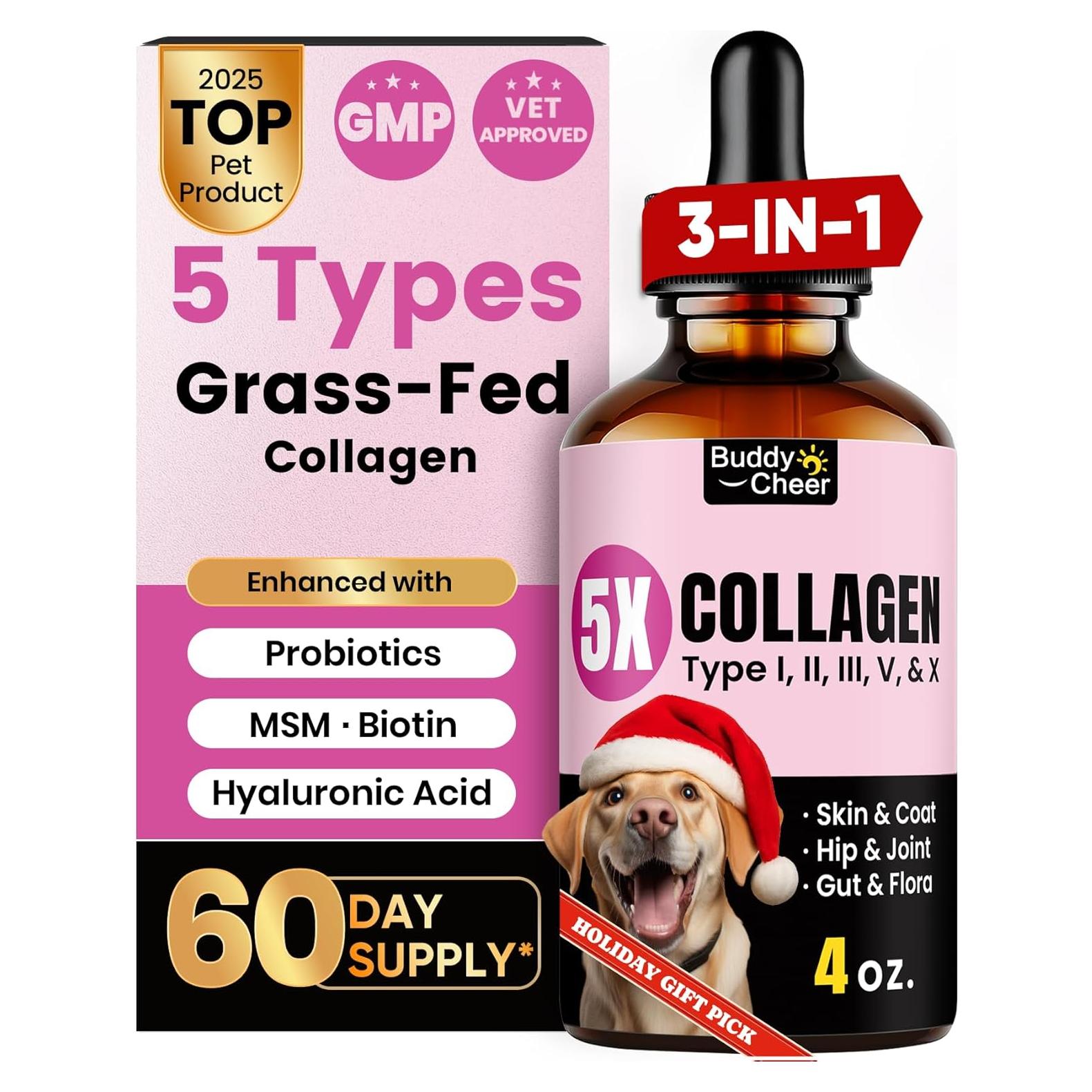 Colágeno Líquido BuddyCheer para Perros y Gatos - 120ml