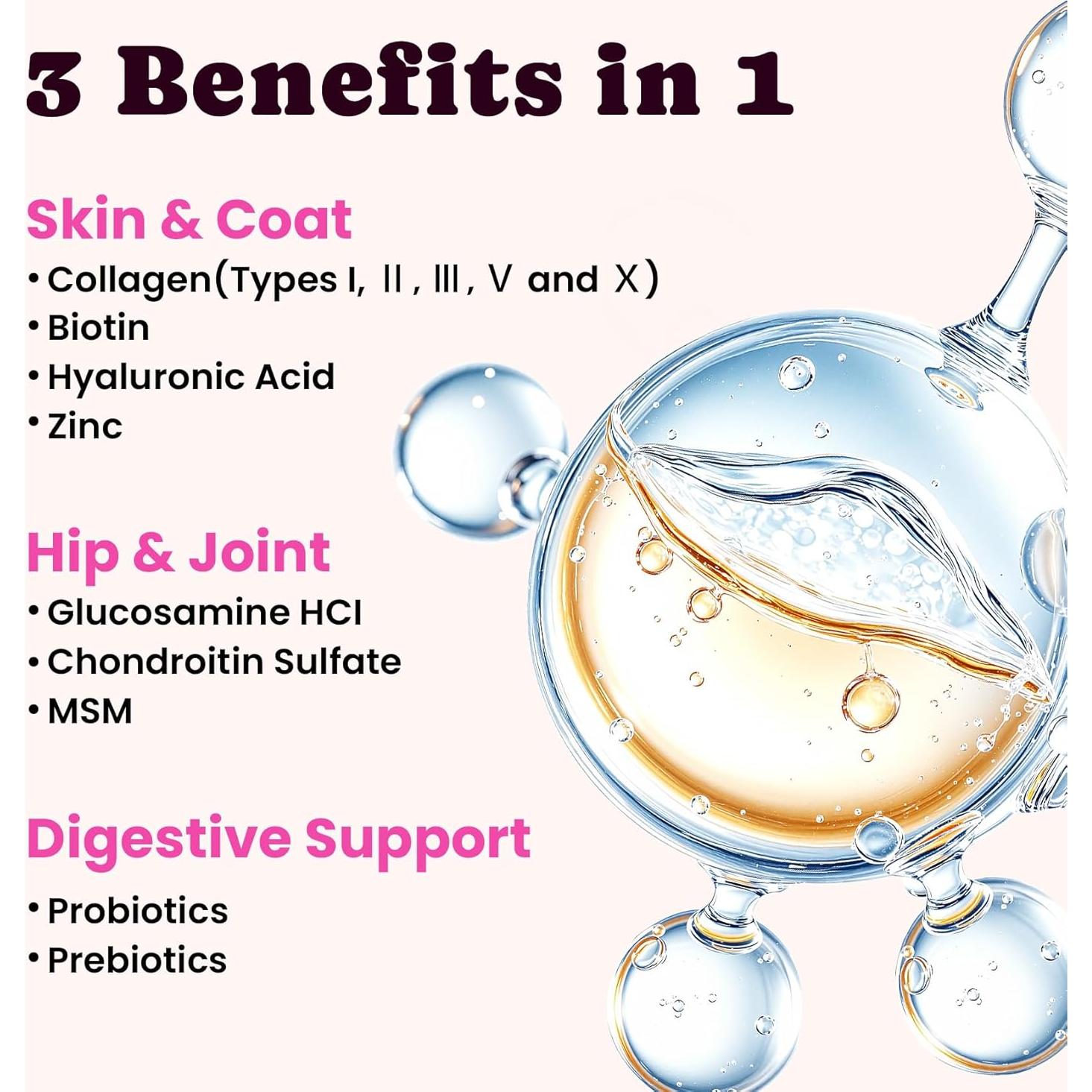 Colágeno Líquido BuddyCheer para Perros y Gatos - 120ml