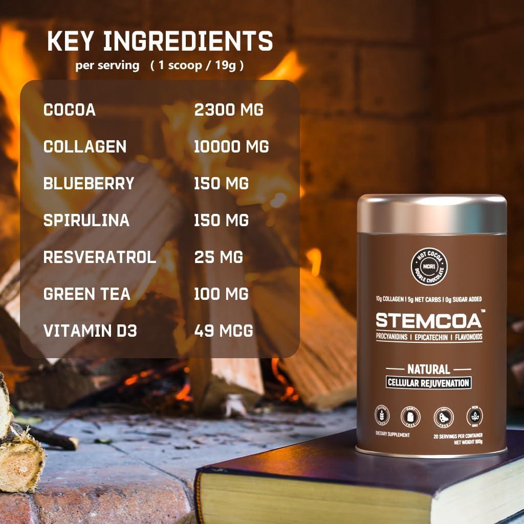 Polvo de Colágeno Stemcoa NCR1 Sabor Chocolate 300g