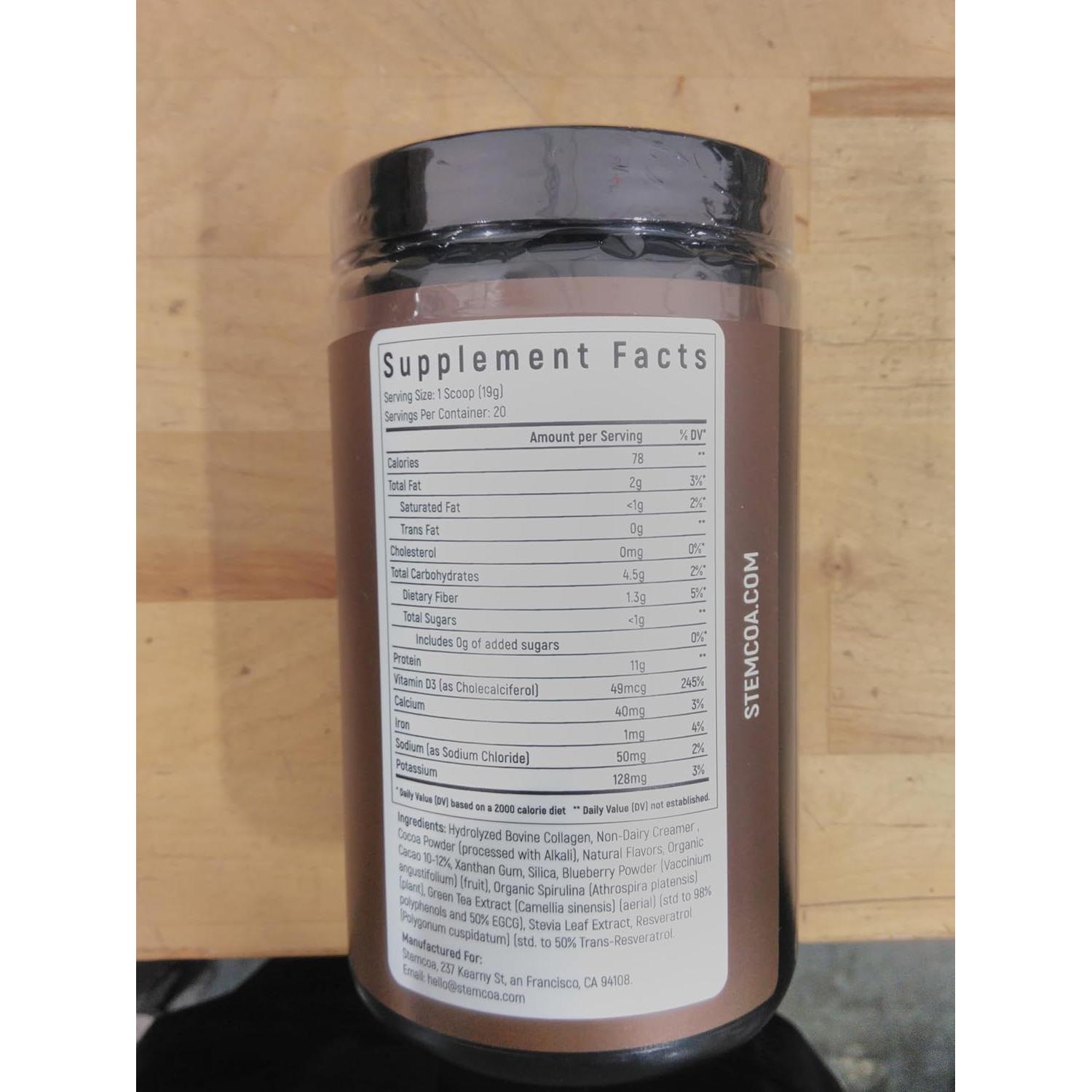 Polvo de Colágeno Stemcoa NCR1 Sabor Chocolate 300g