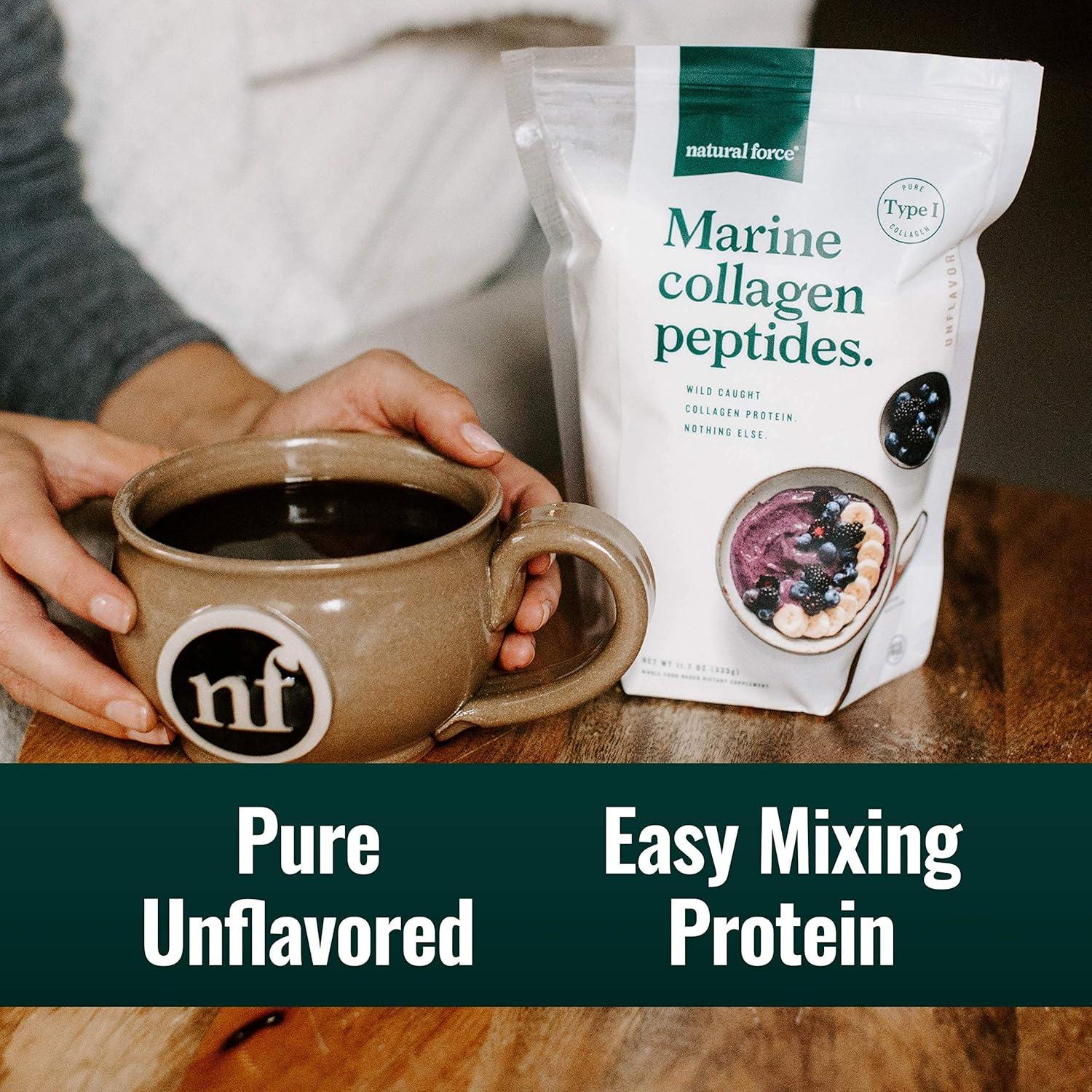 Polvo de colágeno marino Natural Force 331.7g - Sin sabor